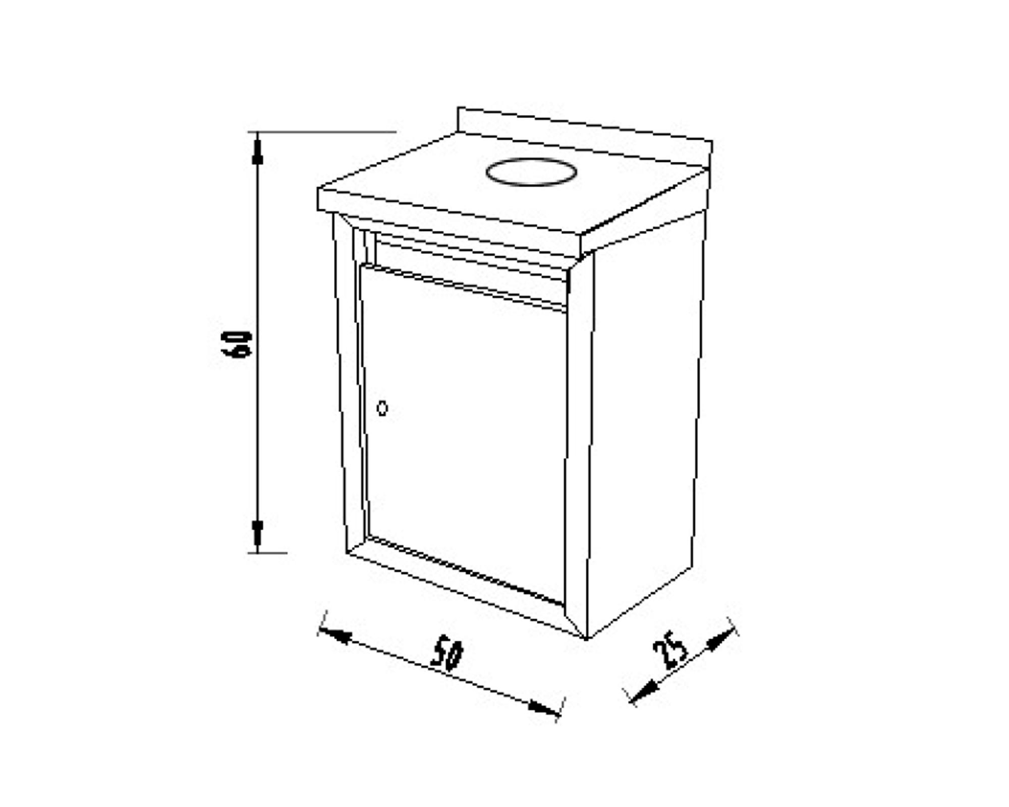 Gabinete calefont 60x50x25 cm Premium-3