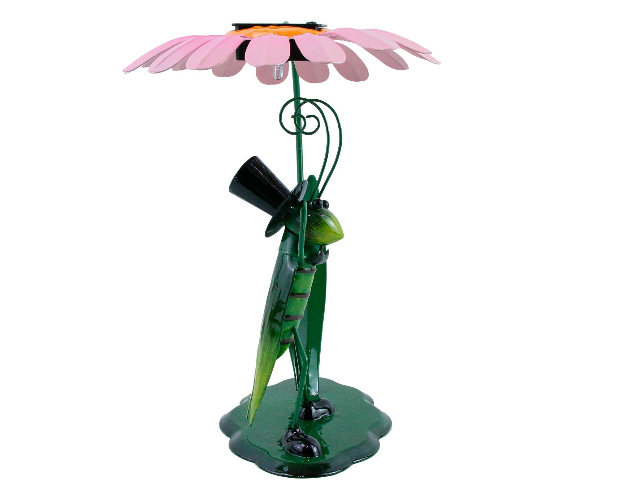 Lámpara solar figura Grillo flor-2