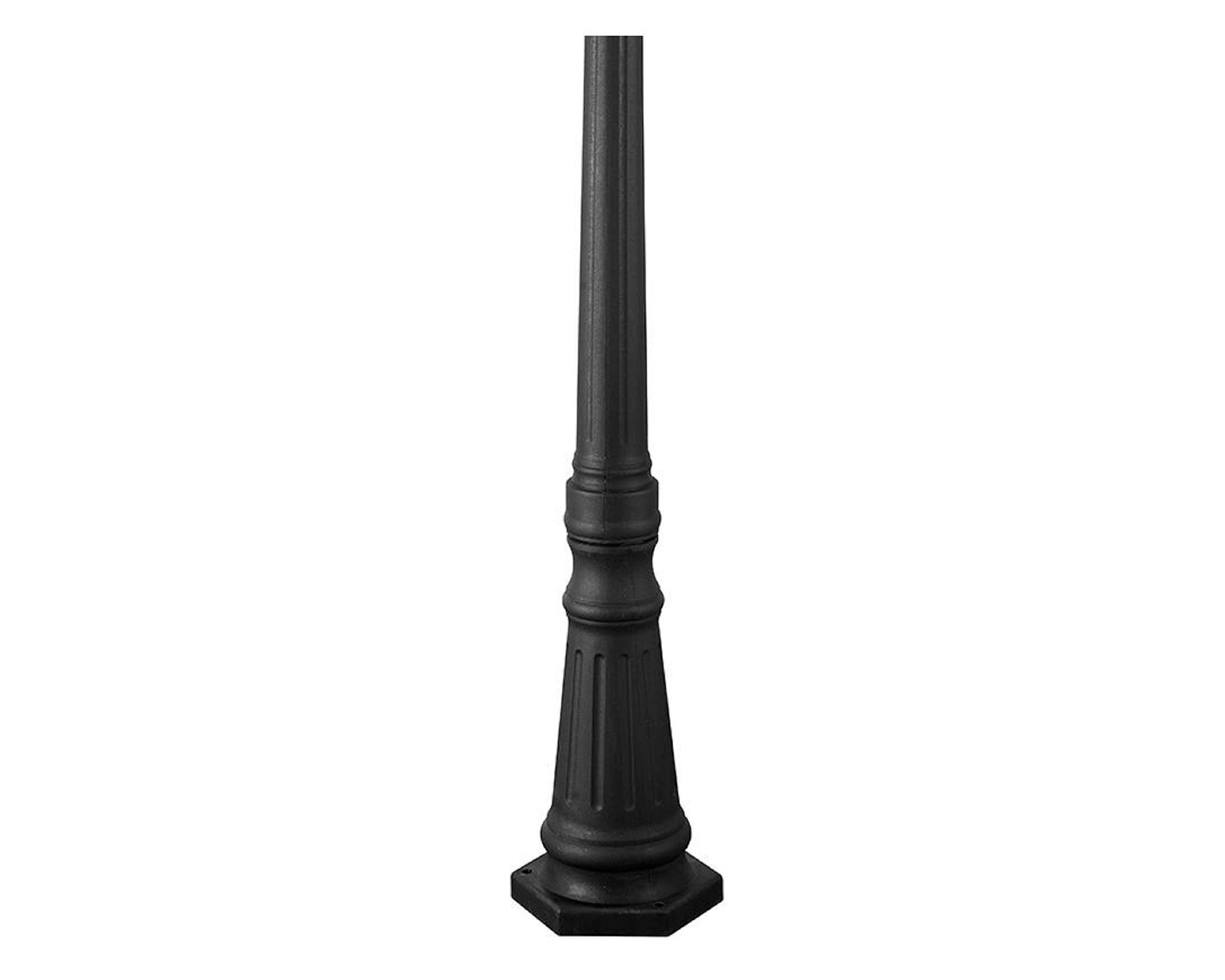 Farol pie 4 caras 60W E27 2L negro-2