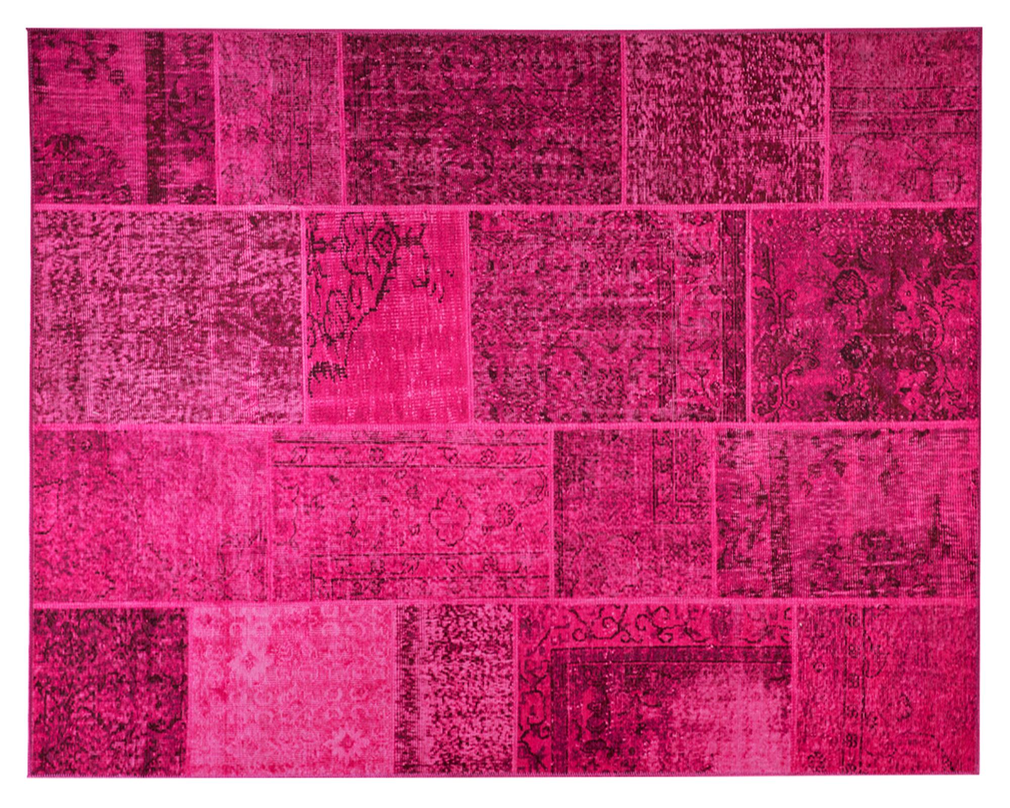 Alfombra 155x230 cm Vintage Reversible fucsia-1
