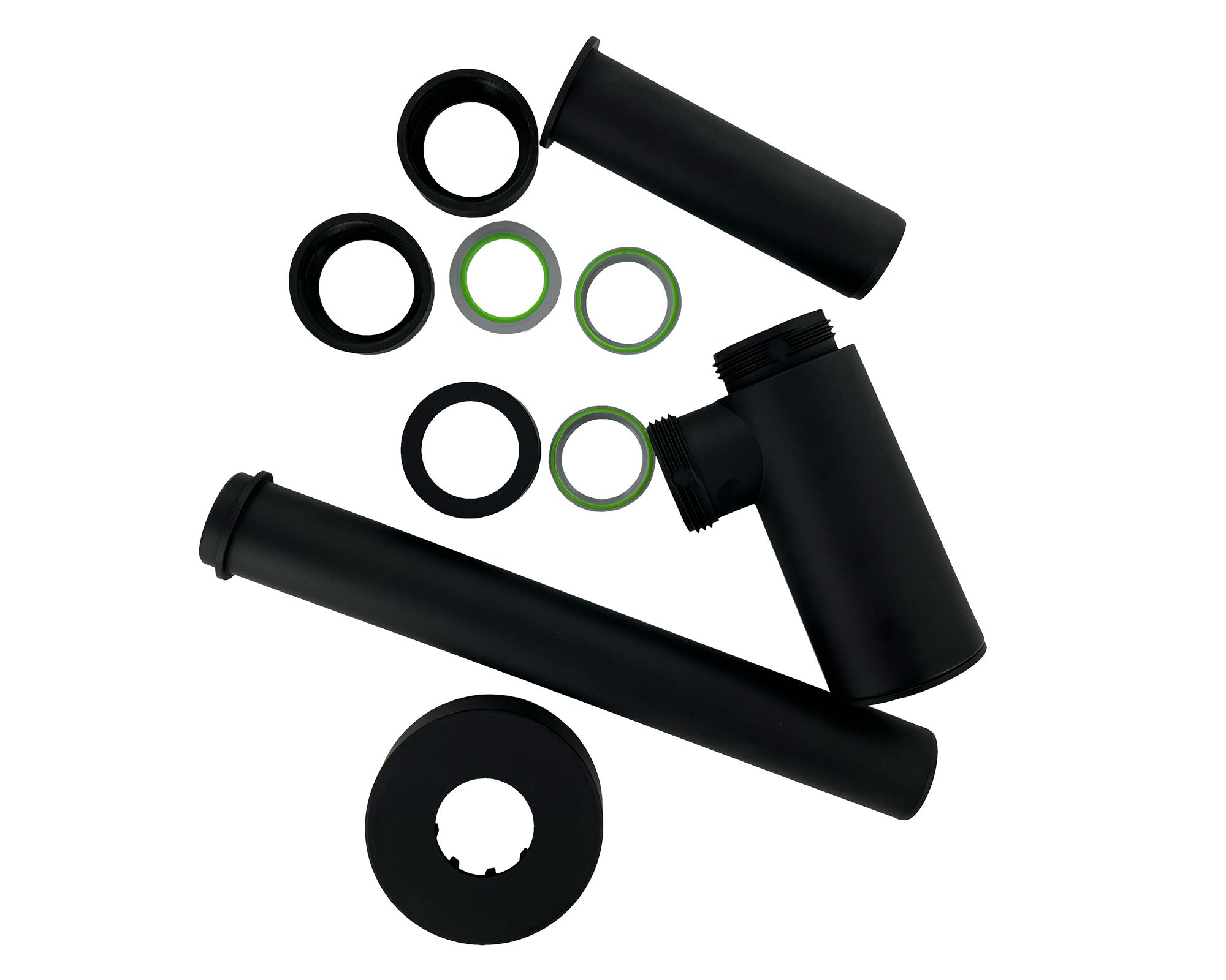 Sifón lavatorio 1 1/4" negro-1