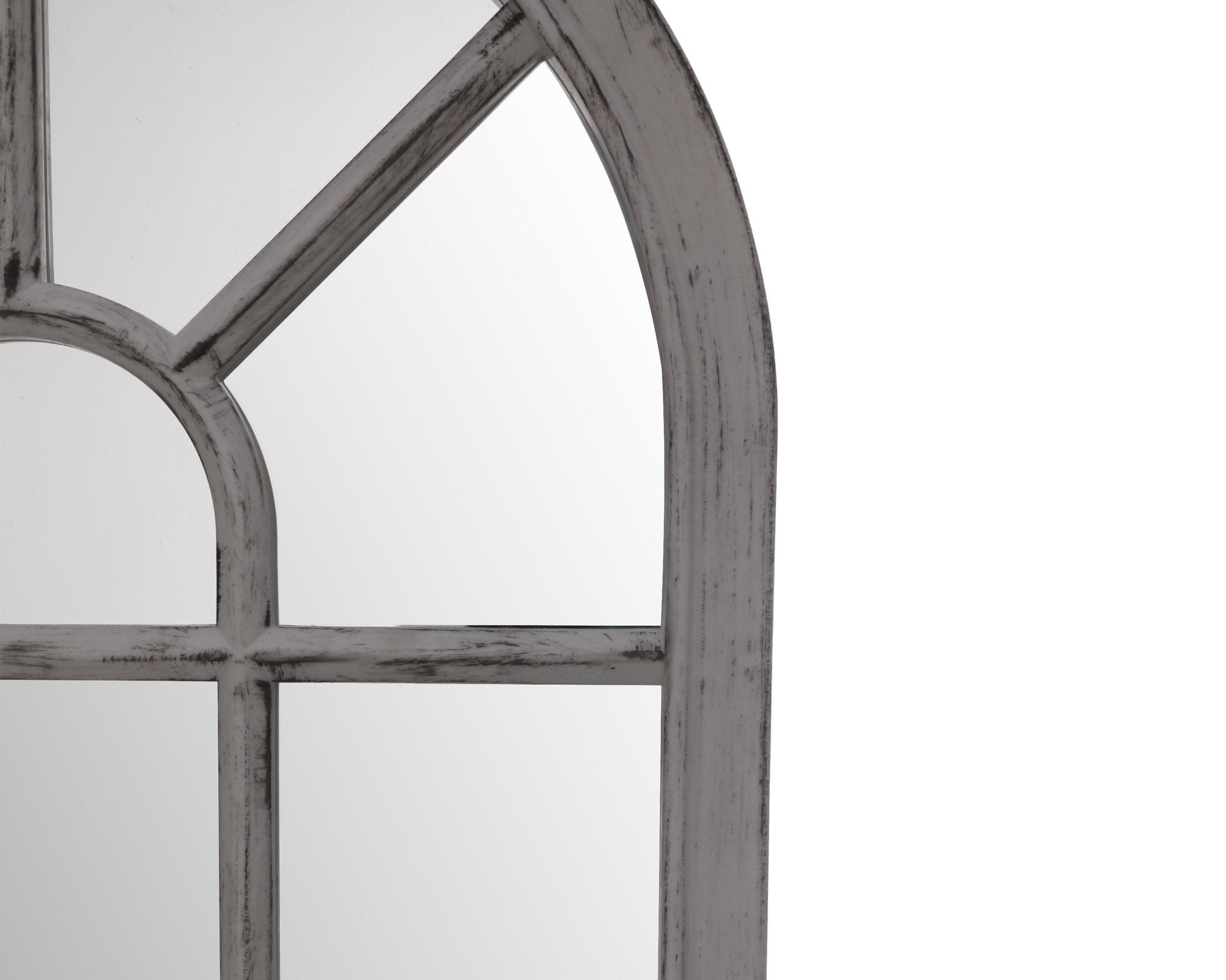 Espejo ventana redondo 70x35 cm blanco-2