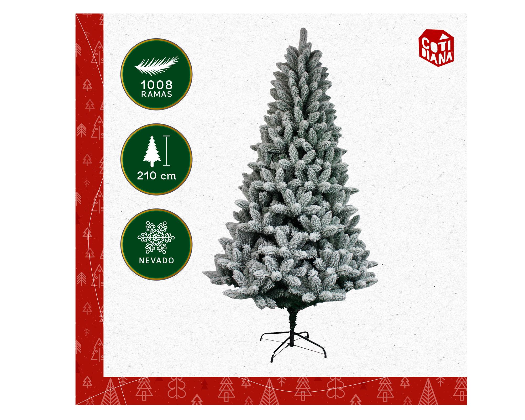 Árbol de Navidad 1008 Ramas Pino nevado-2