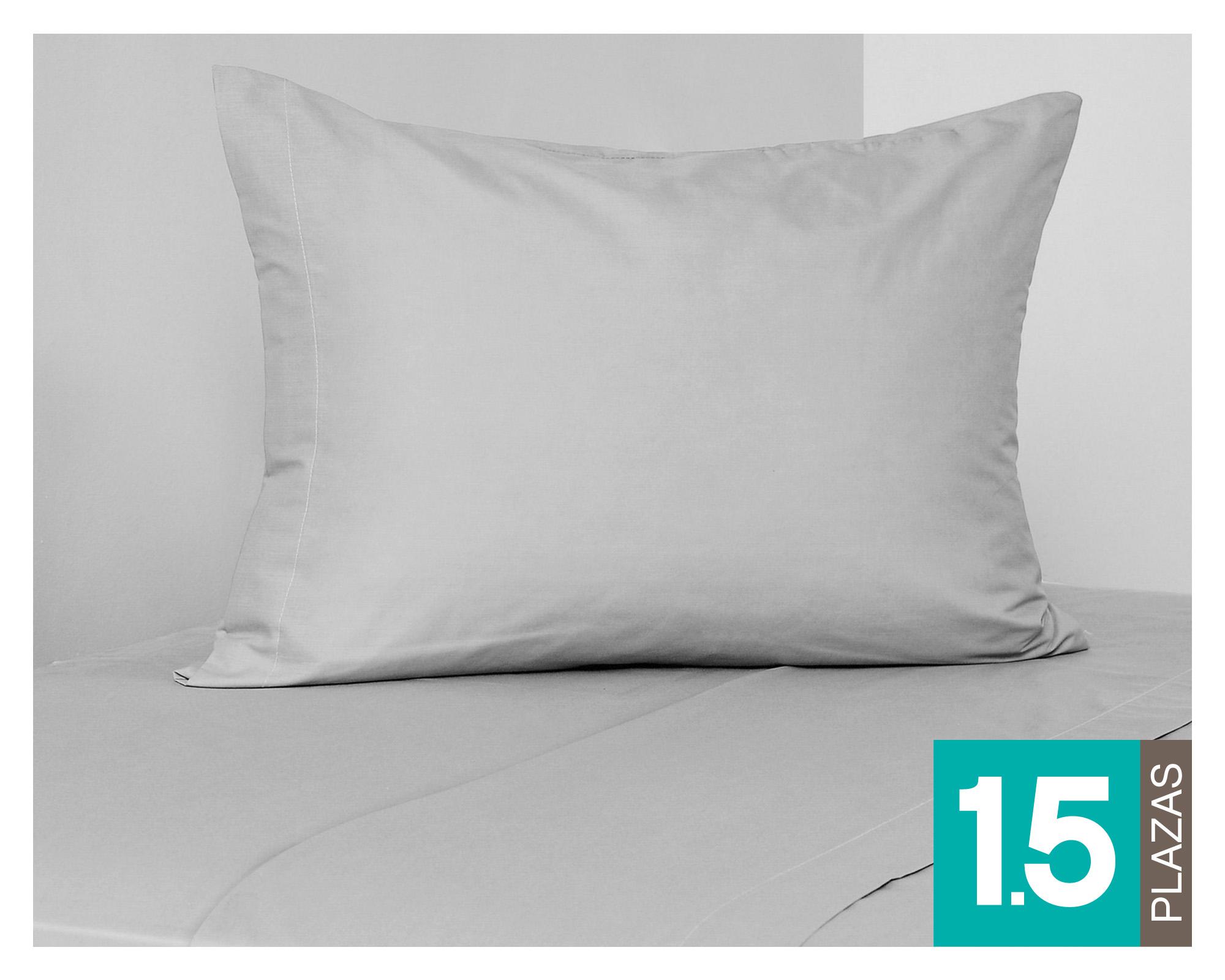 Juego de sábanas 1.5 plazas 300 hilos Pearl gris-0