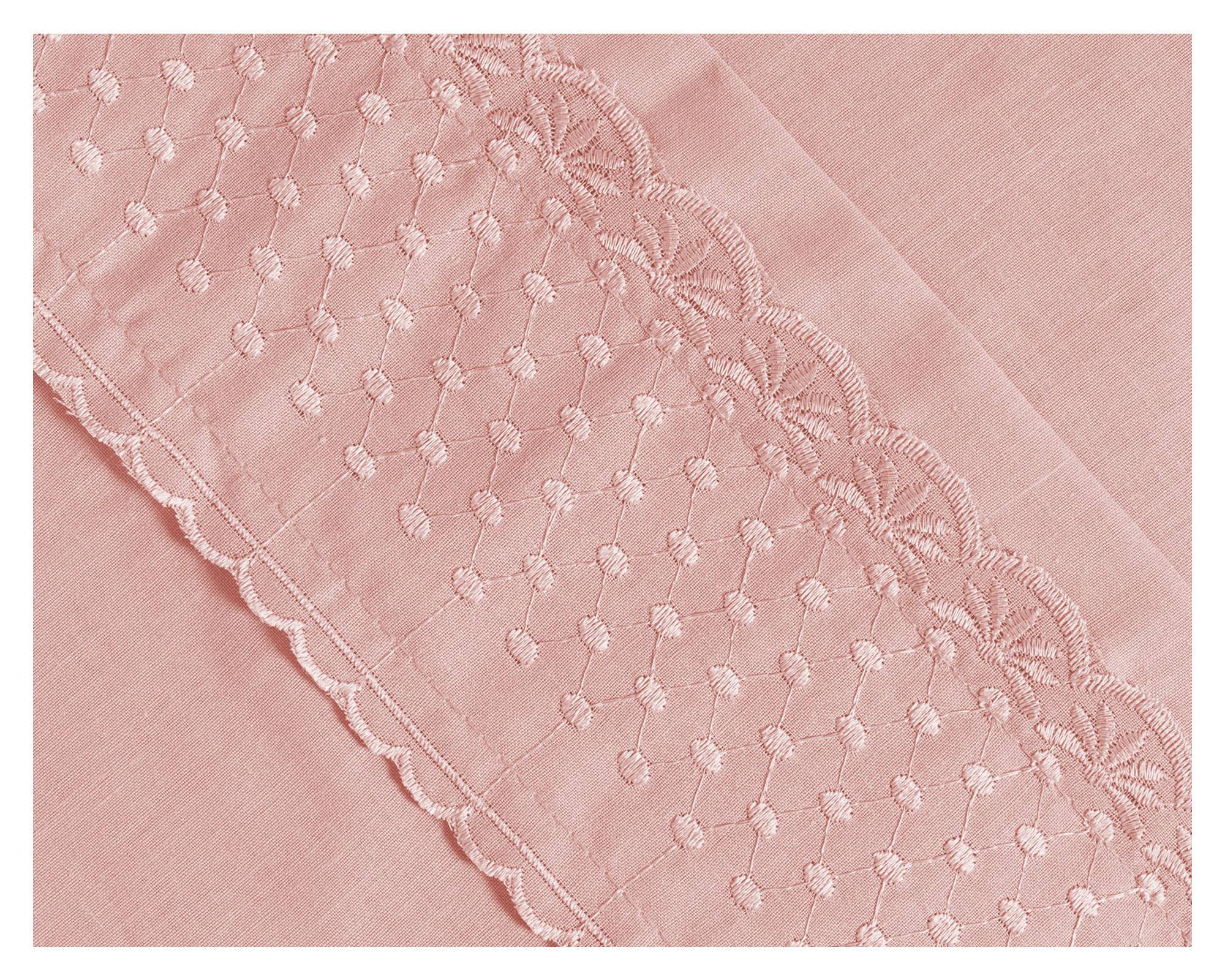 Juego de sábanas 1.5 plazas 144 hilos Rosa rosado-2