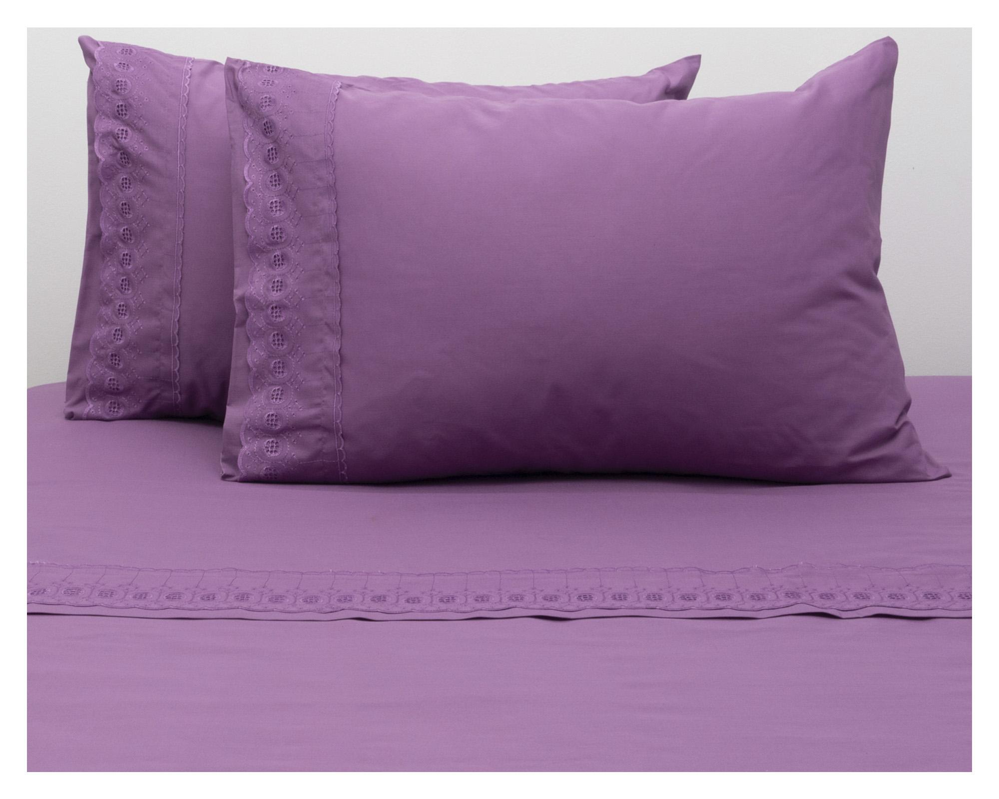 Juego de sábanas King 144 hilos Lila morado-1