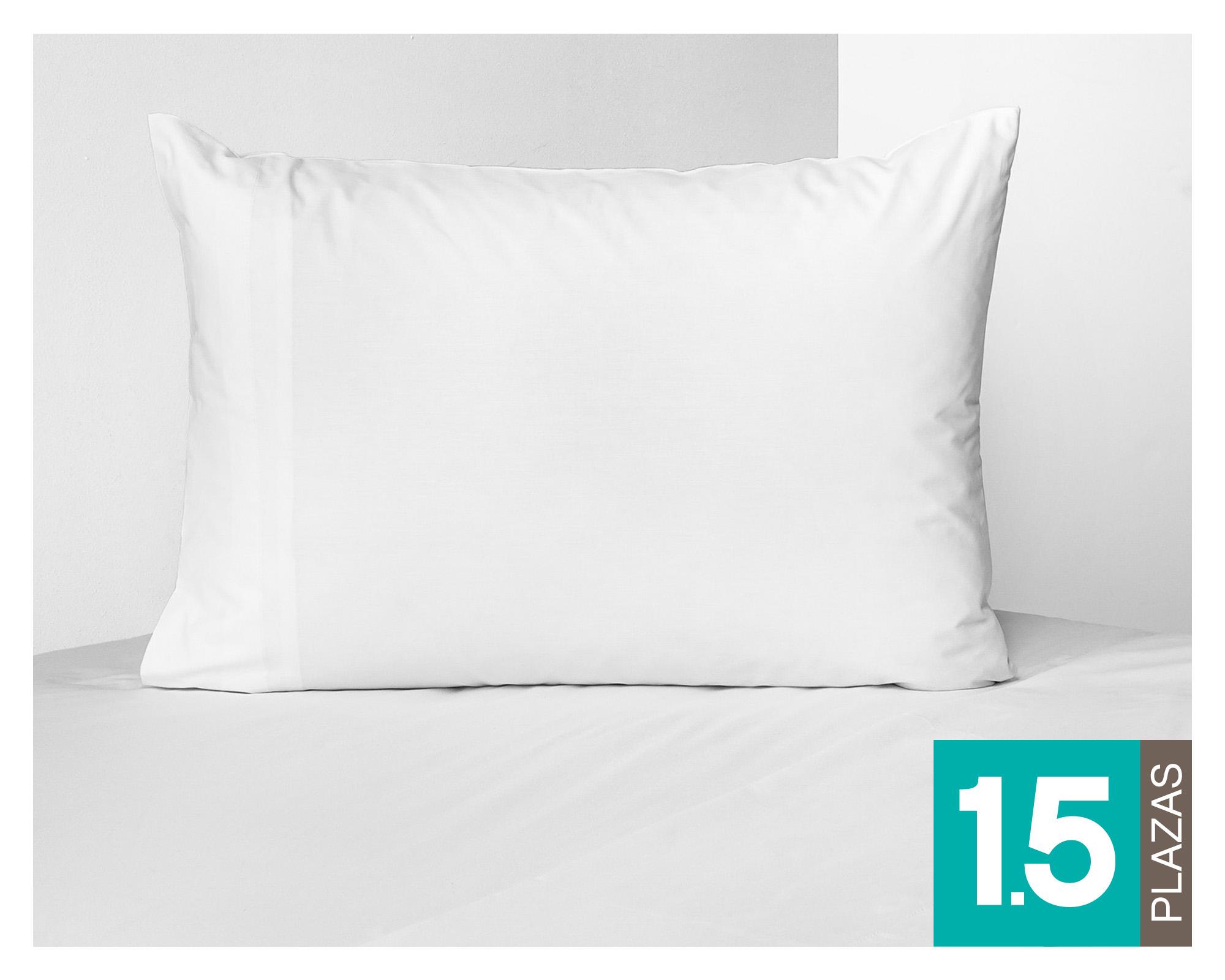 Juego de sábanas 1.5 plazas 180 hilos White blanco-0