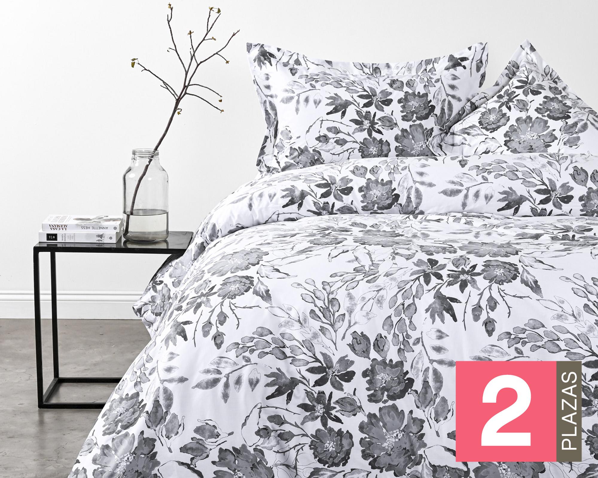 Funda de plumón 2 plazas blanco Lorein-0