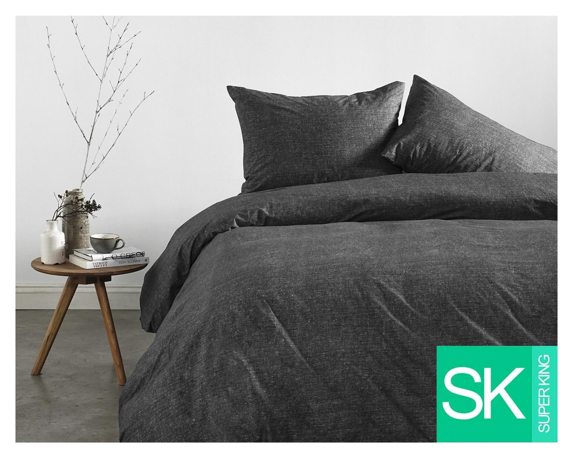 Funda de plumón Súper King gris Estampado-0