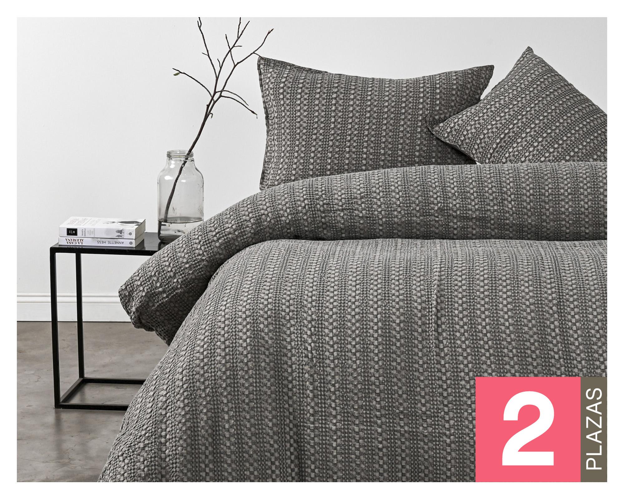 Funda de plumón 2 plazas gris Gray-0