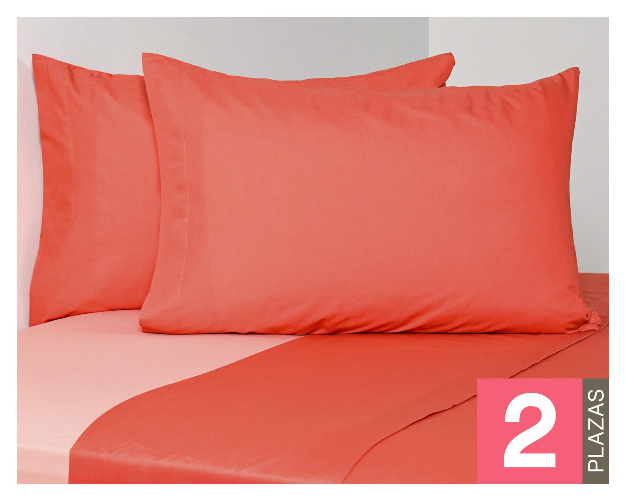 Juego de sábanas 2 plazas 144 hilos Apricot rosado-0