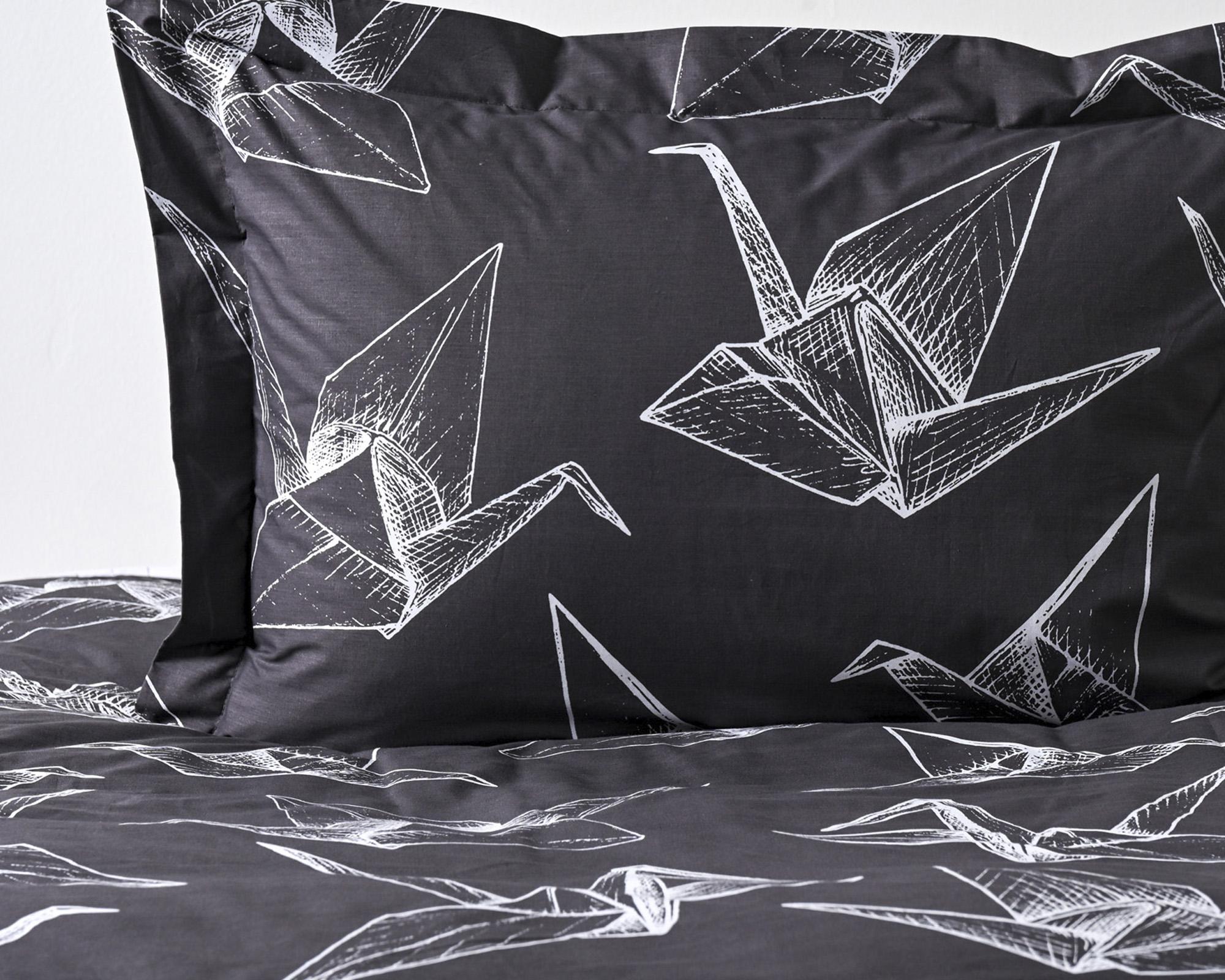 Funda de plumón 1.5 plazas negro Origami-2