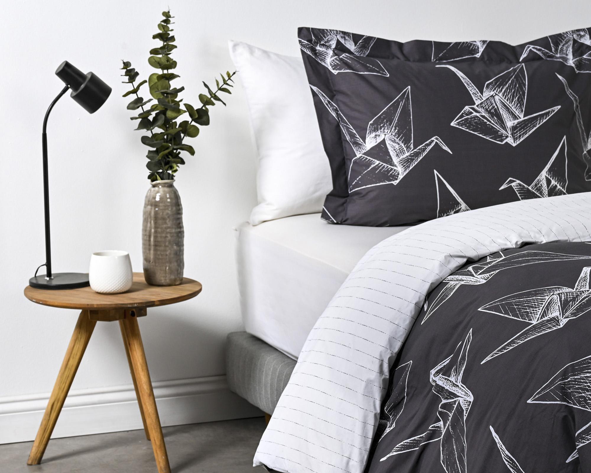 Funda de plumón 1.5 plazas negro Origami-1