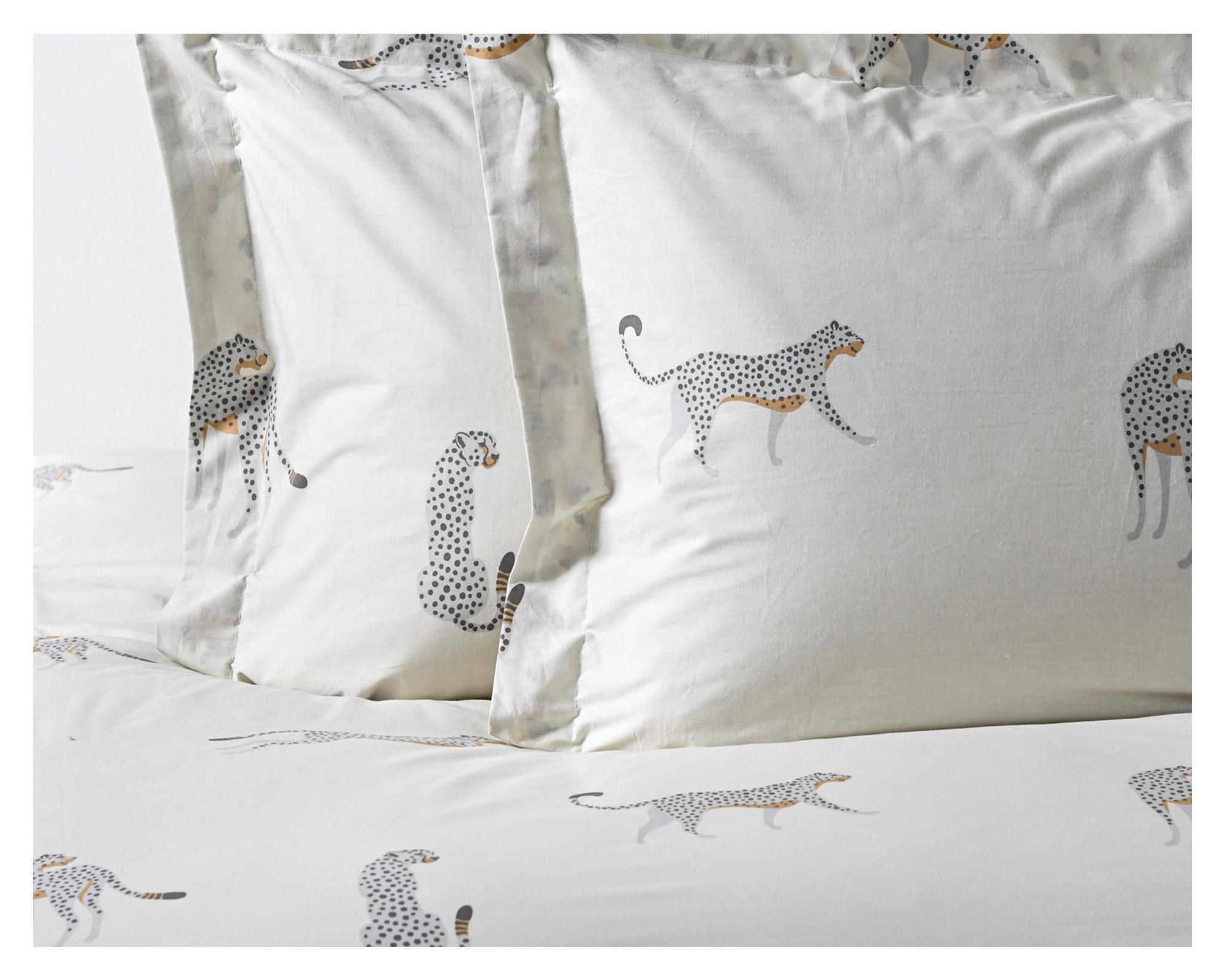 Funda de plumón Súper King blanco Cheeta-2