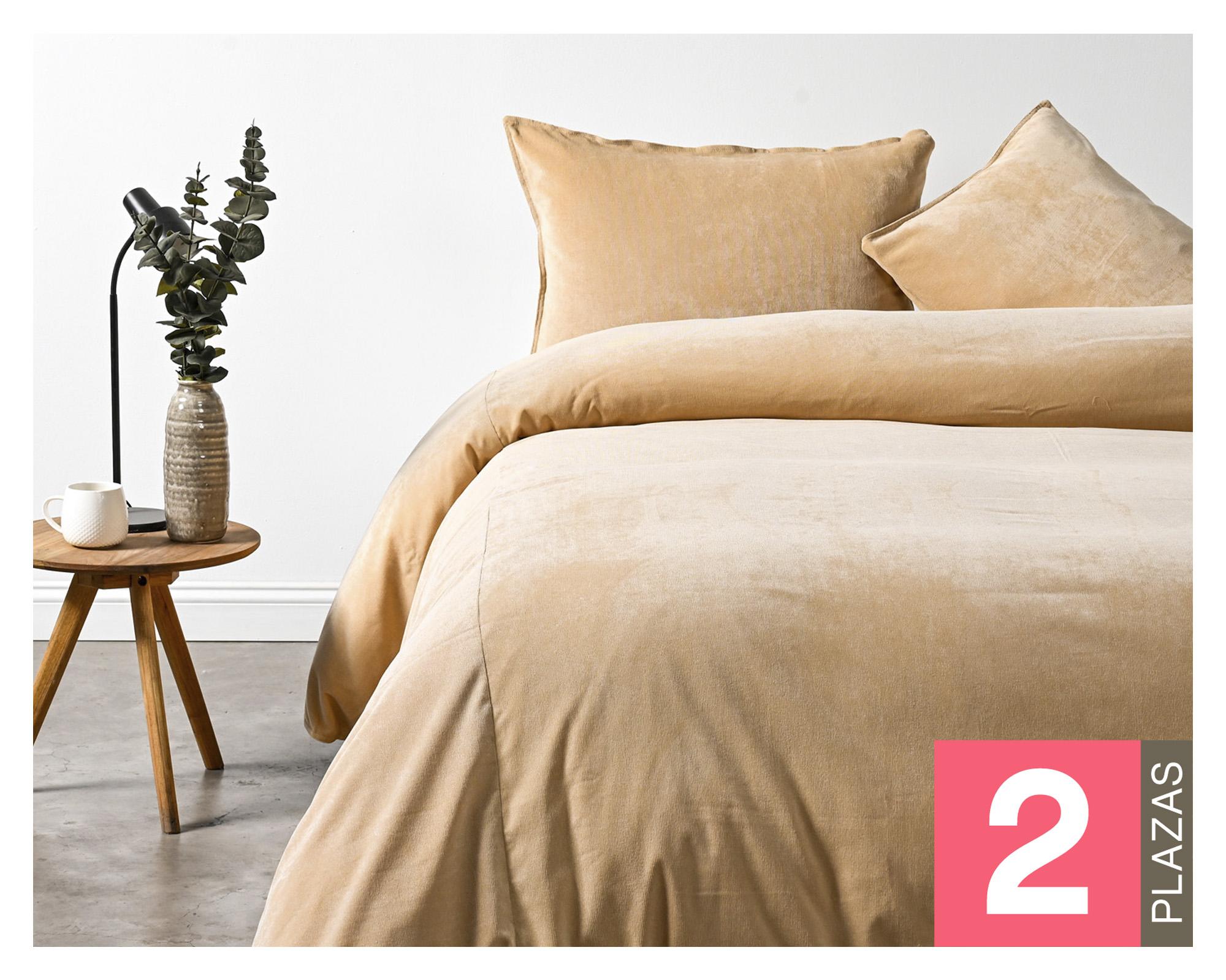 Funda de plumón 2 plazas naranjo Latte-0