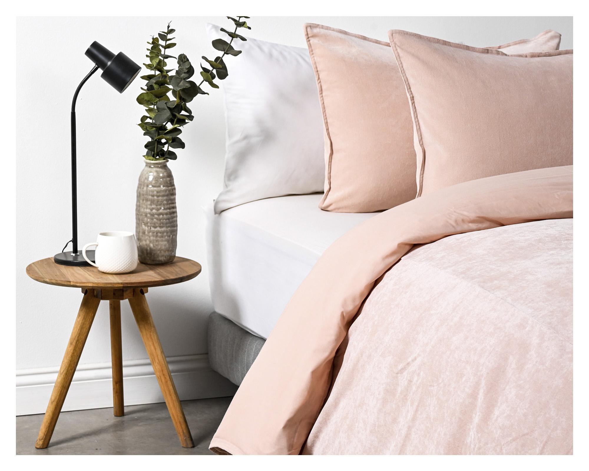 Funda de plumón Súper King rosado Rose-1