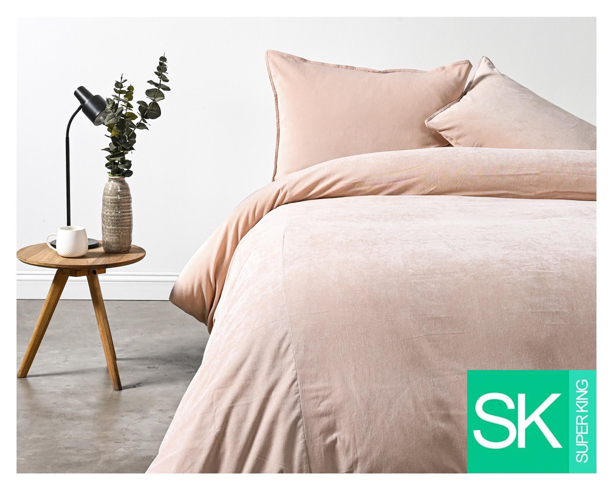 Funda de plumón Súper King rosado Rose-0