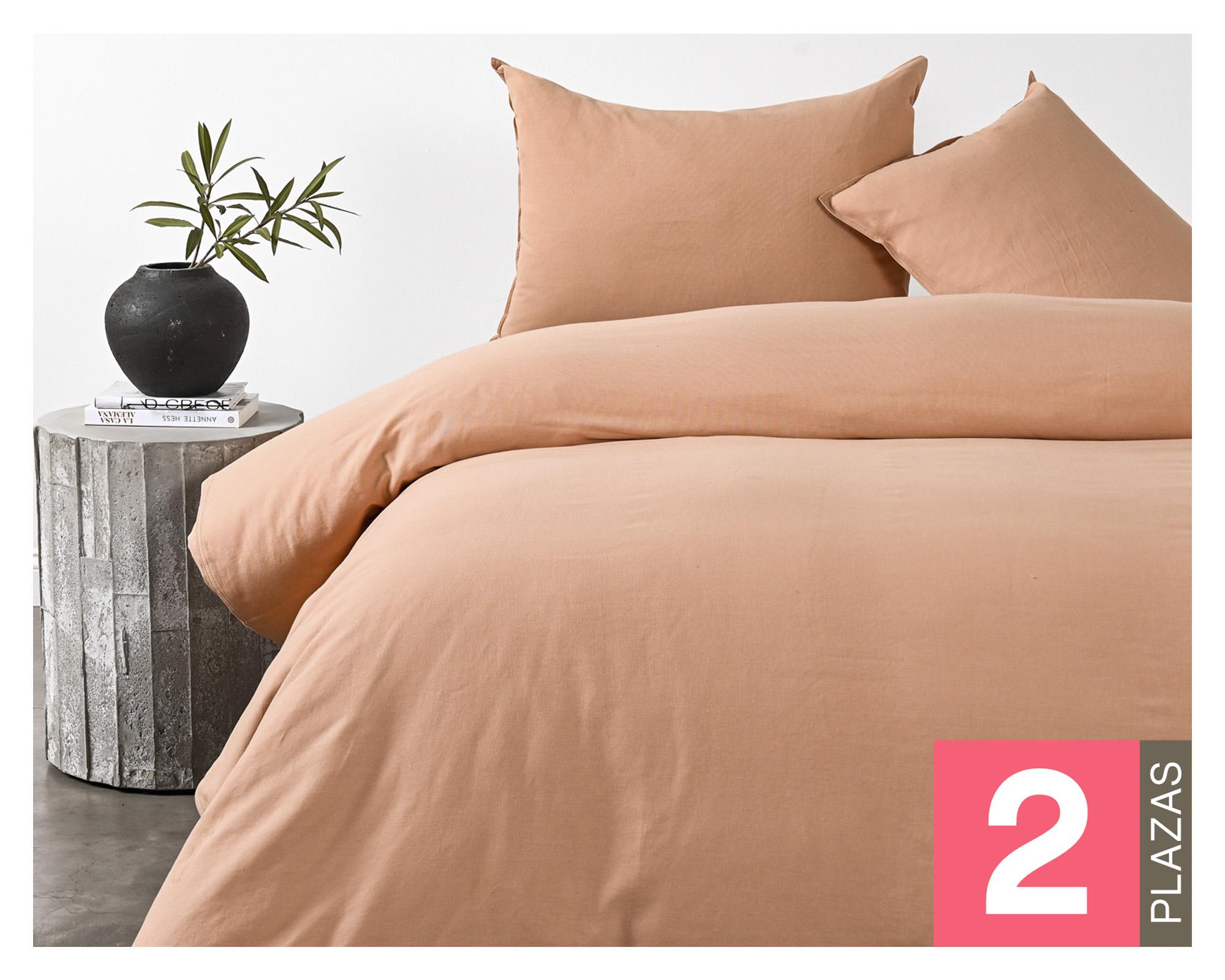 Funda de plumón 2 plazas Smokerose rosado-0