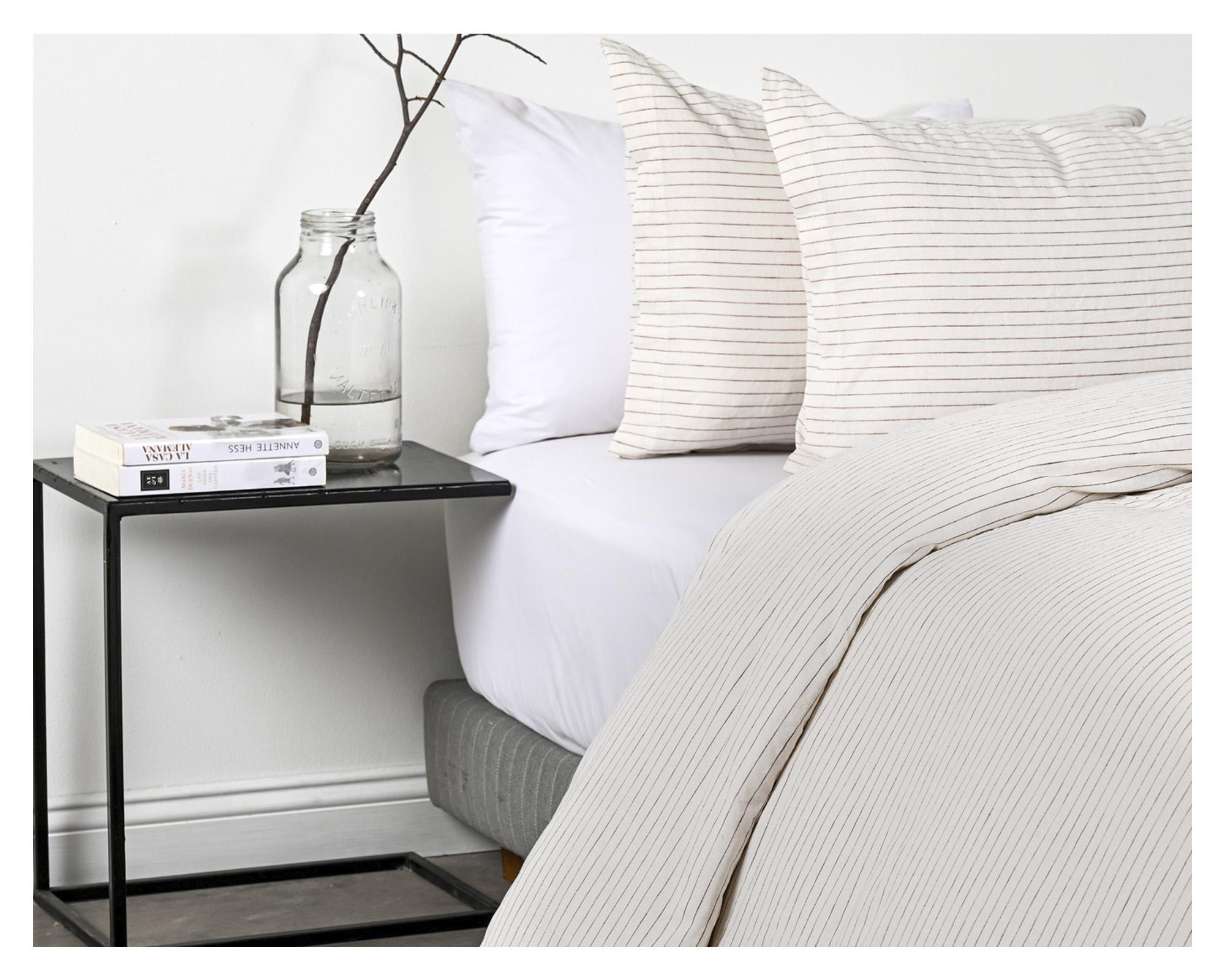 Funda de plumón King blanco Linen-1