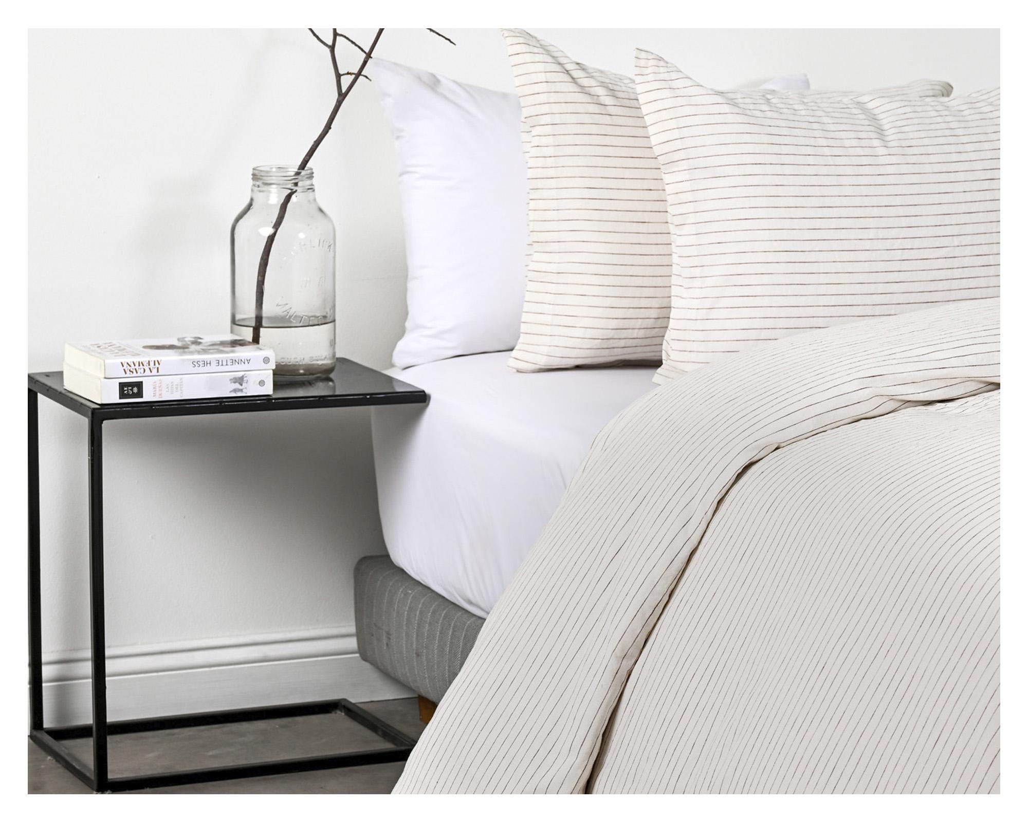 Funda de plumón Súper King blanco Linen-1