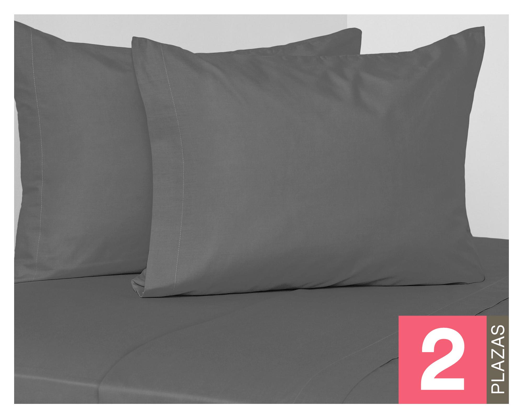 Juego de sábanas 2 plazas 180 hilos Night negro-0