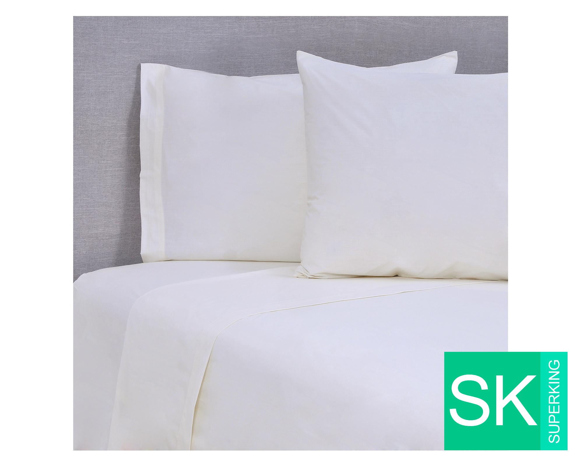 Juego de sábanas Súper King 144 hilos crudo-0