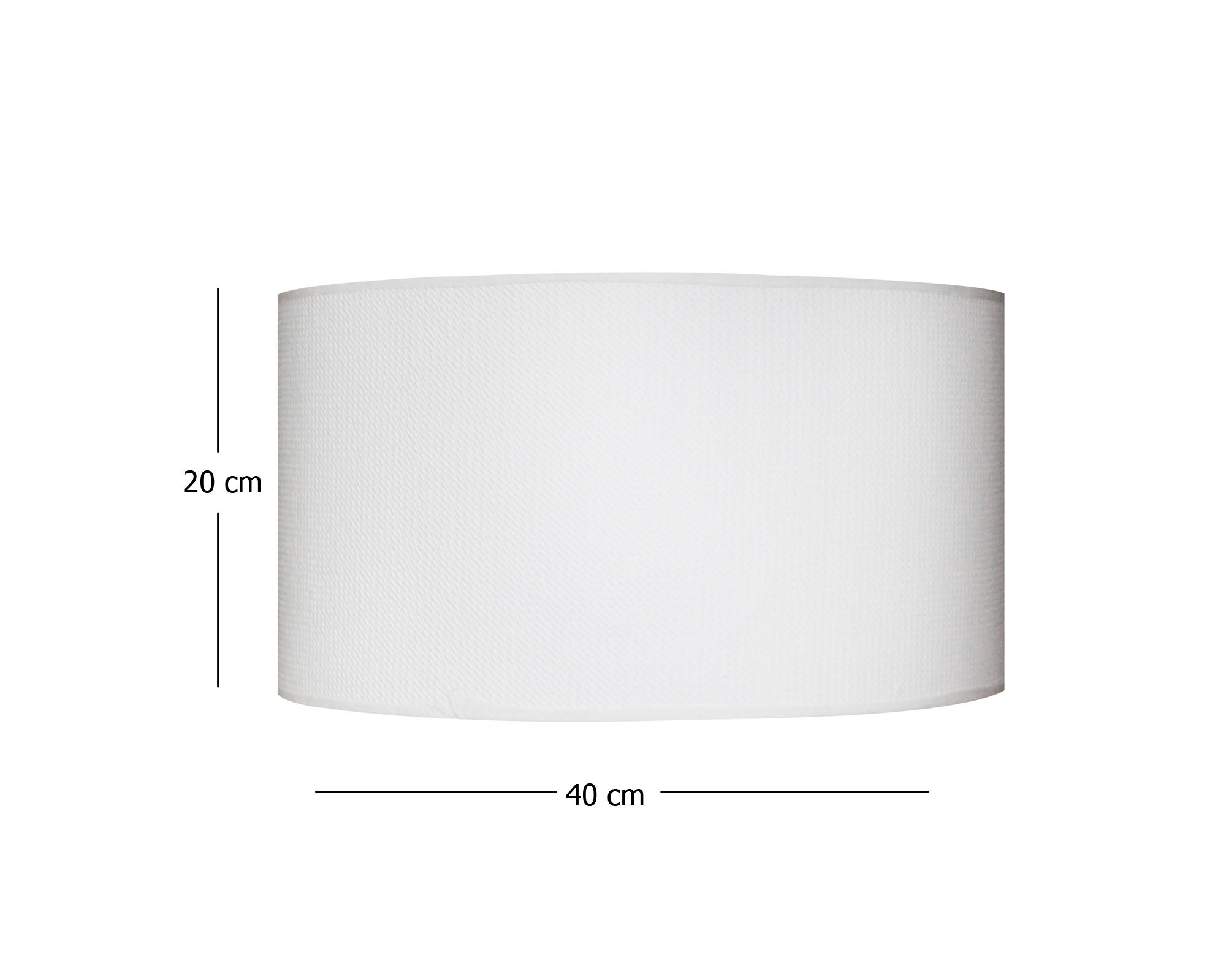 Pantalla lámpara 40x20 cm Tambor pie blanco-2