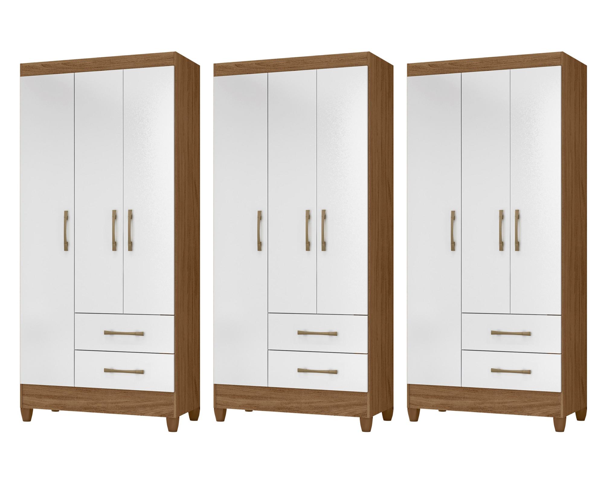 Set 3 Closet 3 puertas M-803X3 blanco-0