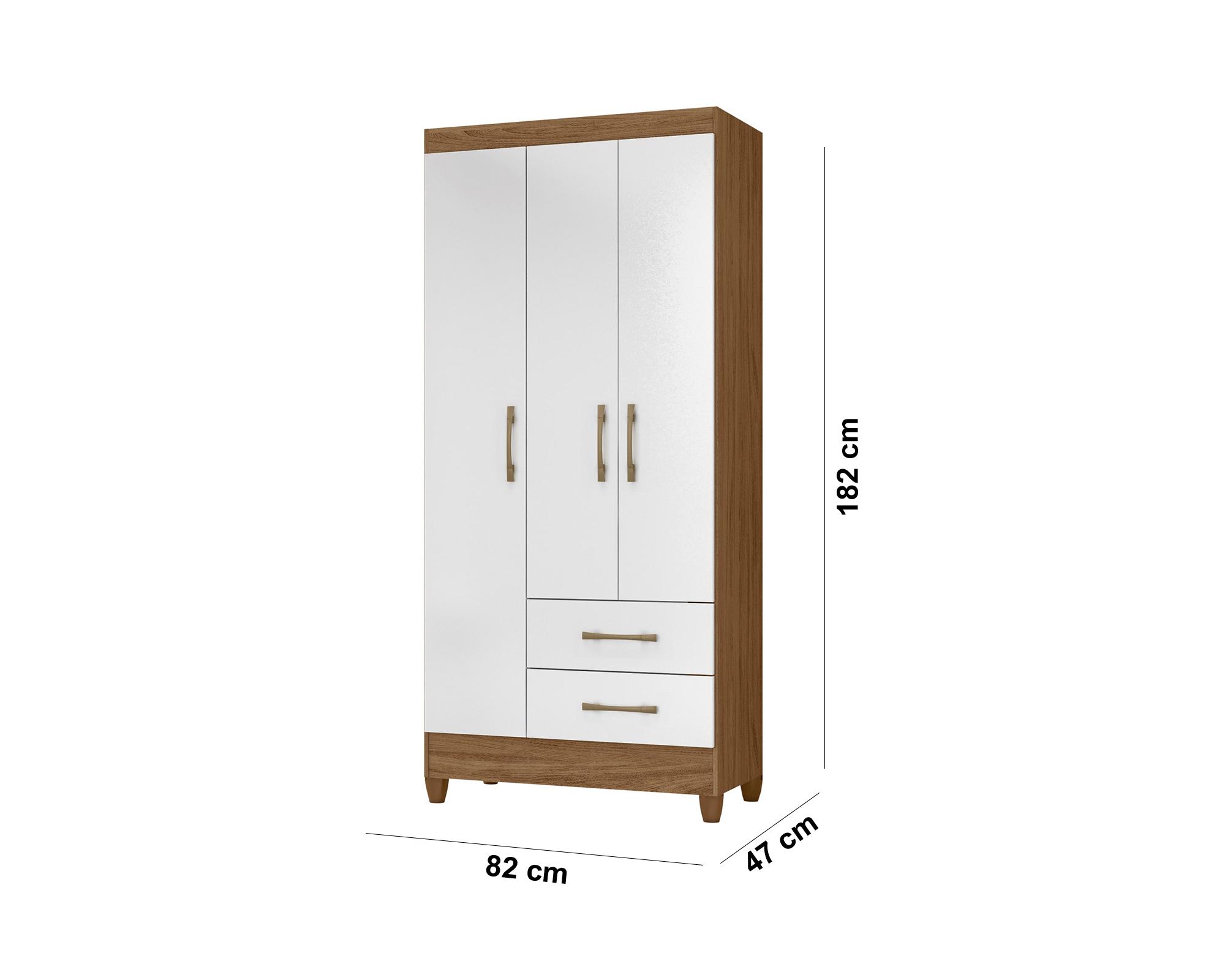 Set 2 Closet 3 puertas M-803X2 blanco-4