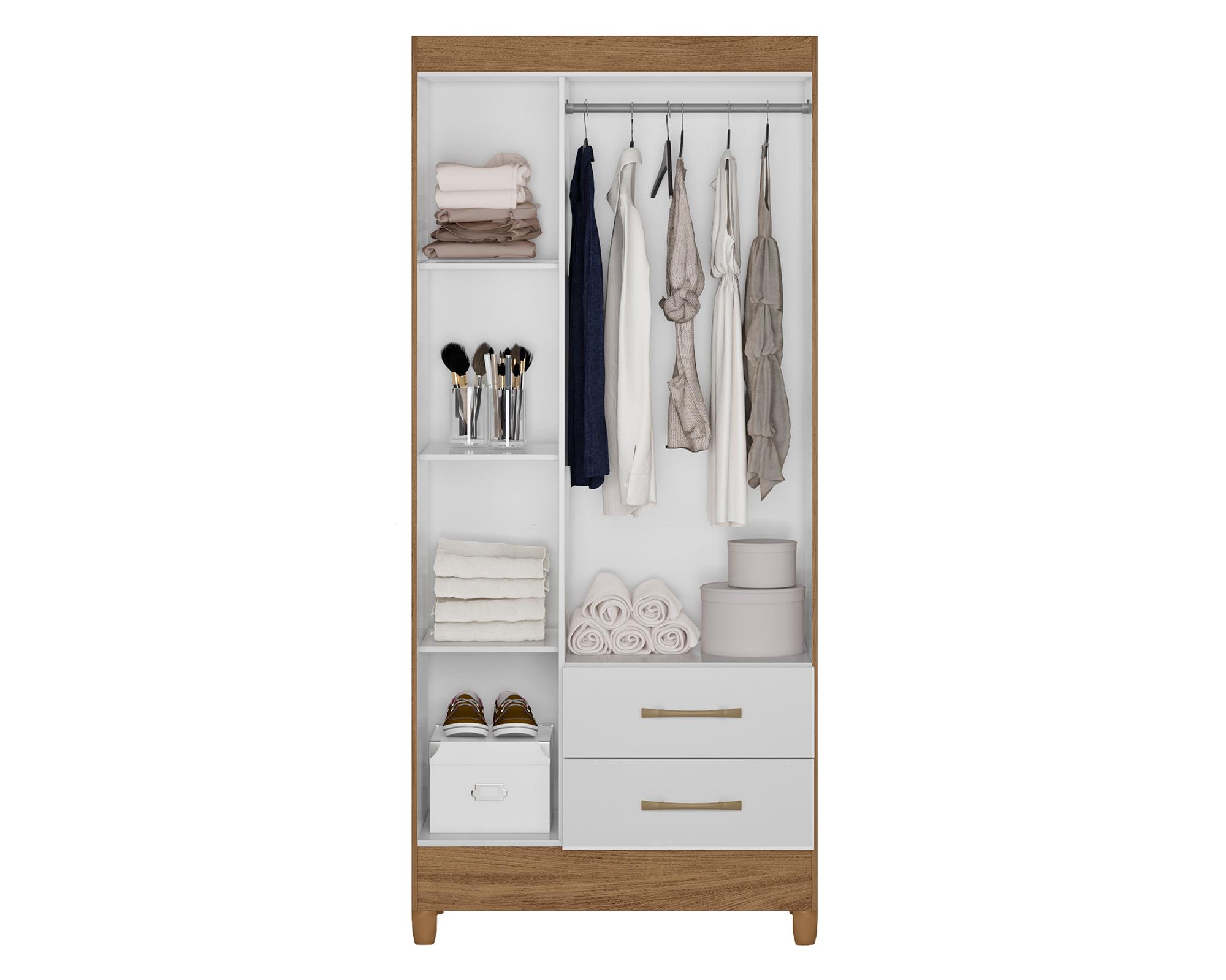 Set 2 Closet 3 puertas M-803X2 blanco-2