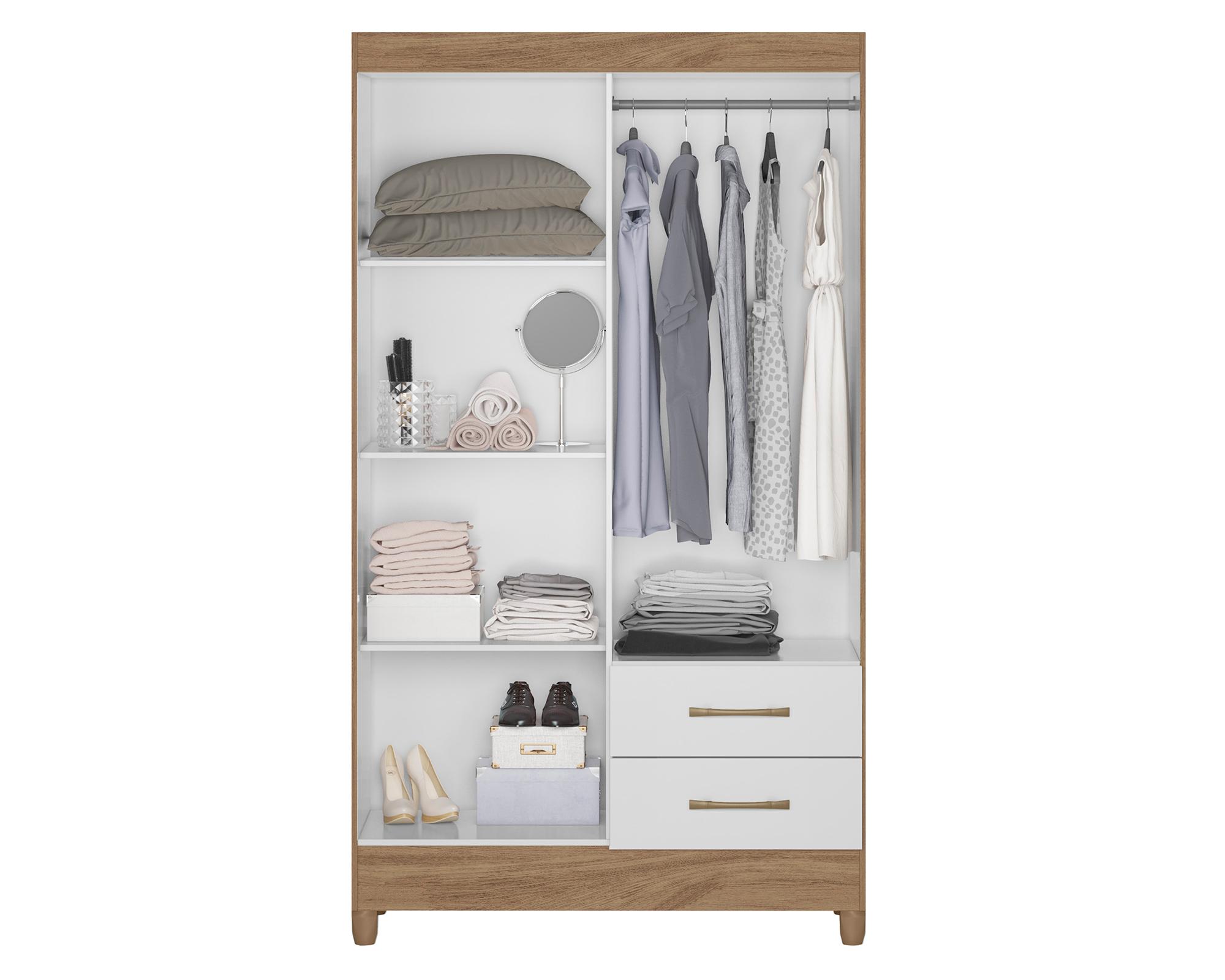 Combo 4 clósets 4 puertas 2 cajones blanco-2