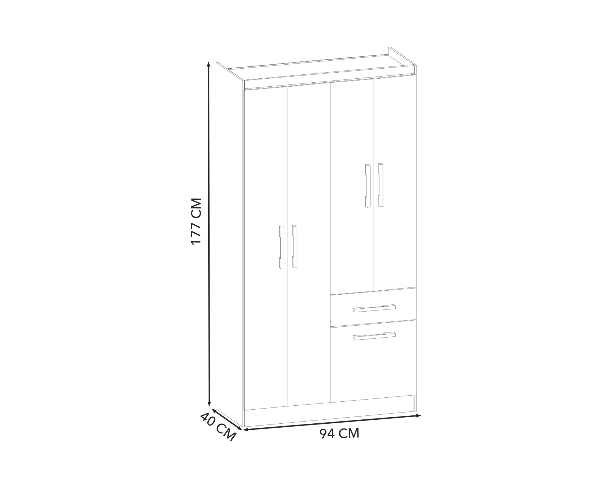 Clóset 4 puertas 1 cajón 1 zapatera tabaco-4