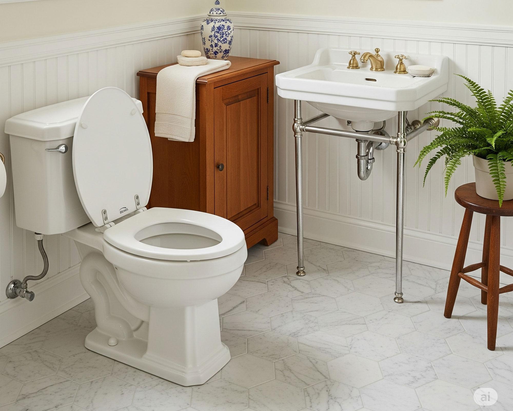 Asiento WC elongado blanco bisagras cromadas-5