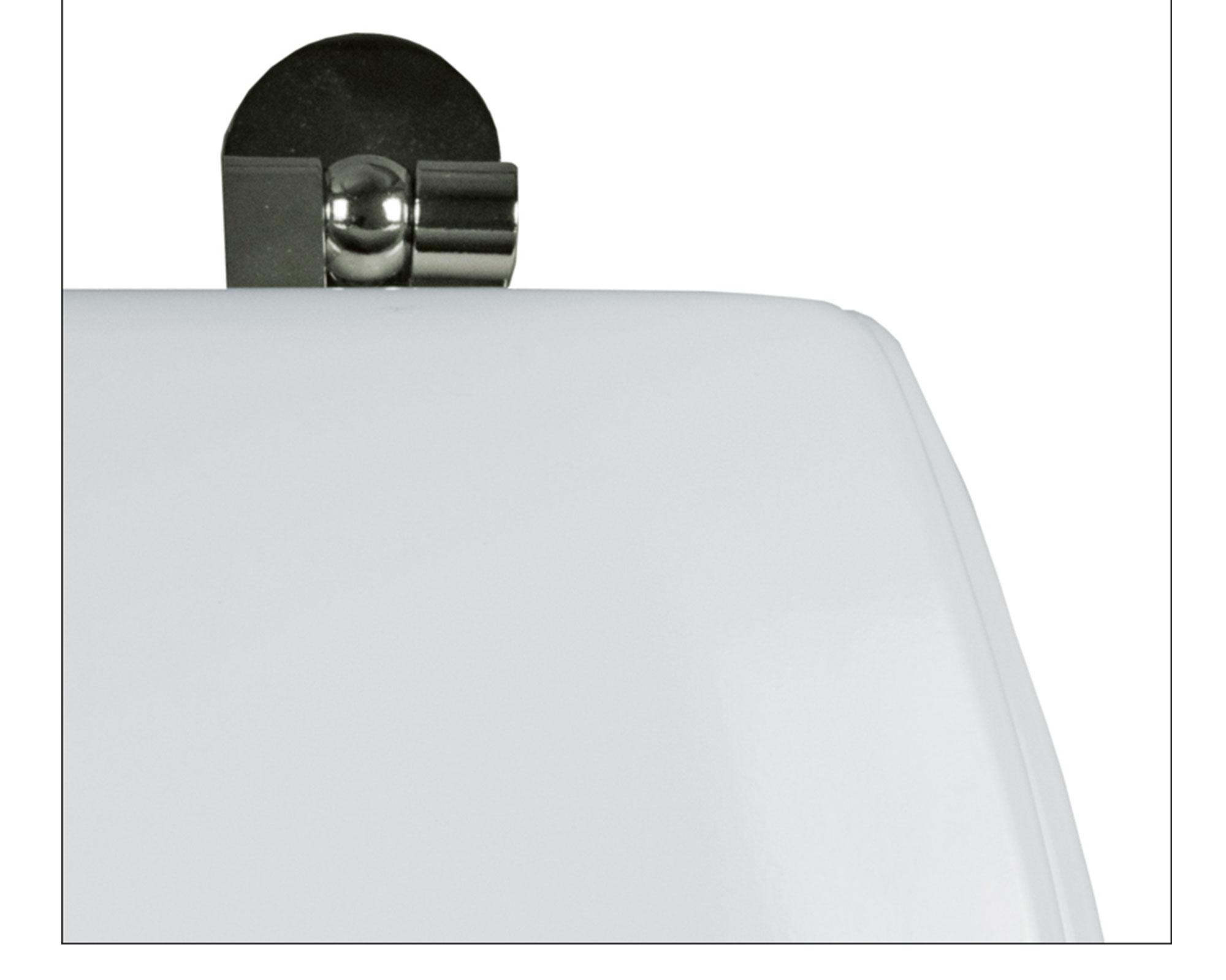 Asiento WC redondo blanco bisagras cromadas-2
