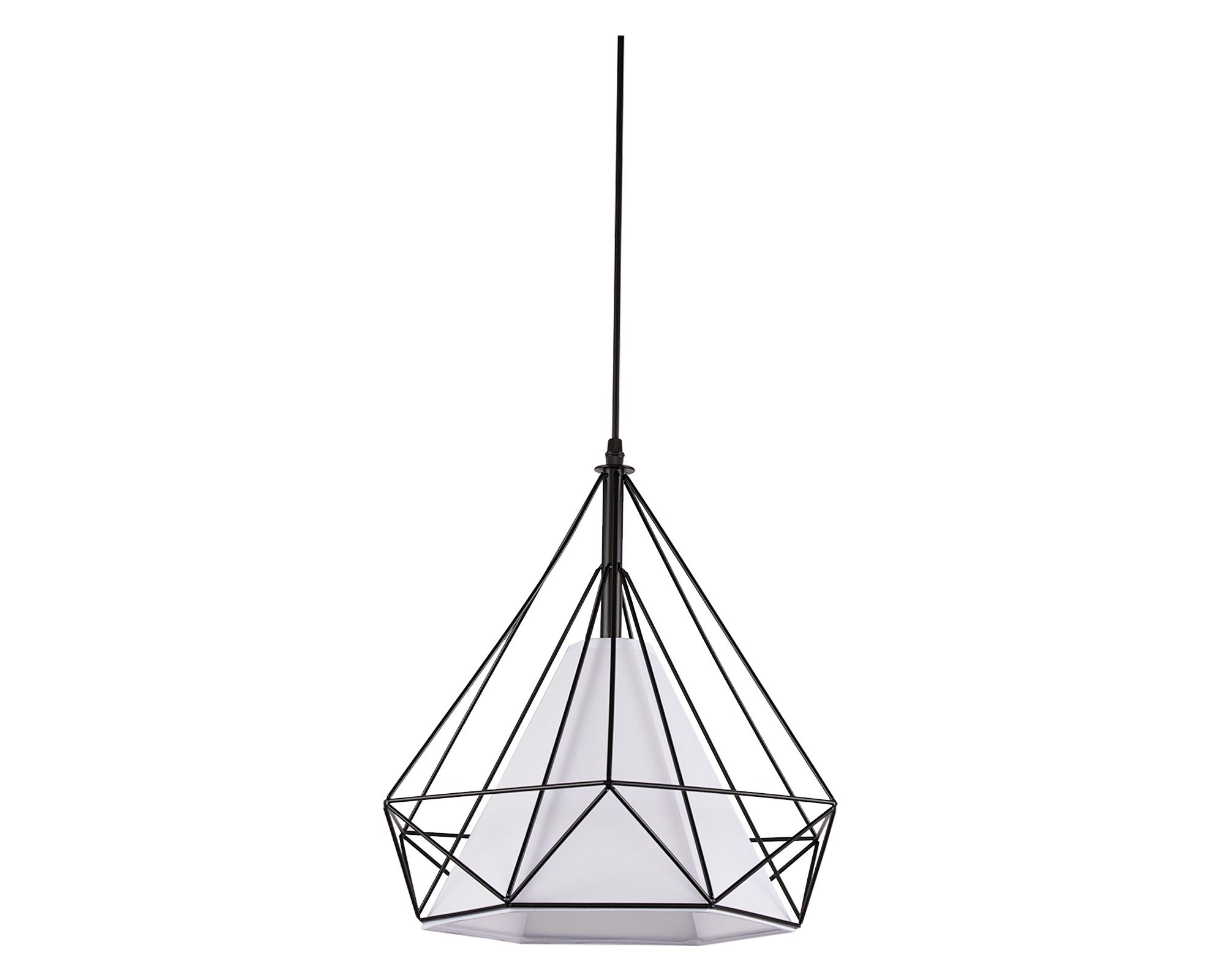 Lámpara colgar 1L E27 Vintage diamante grande-0