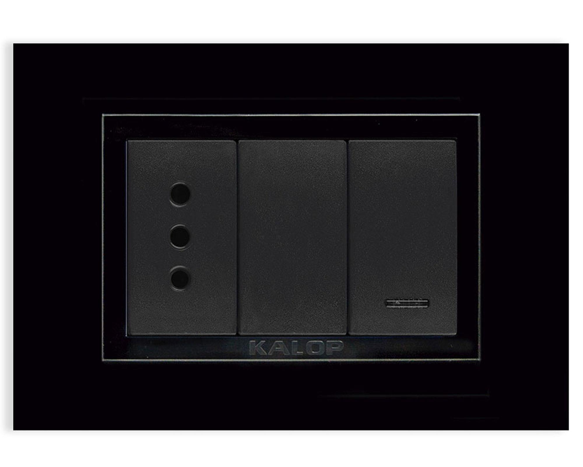 Enchufe hembra 10A + Interruptor 9/12 Zen negro-0
