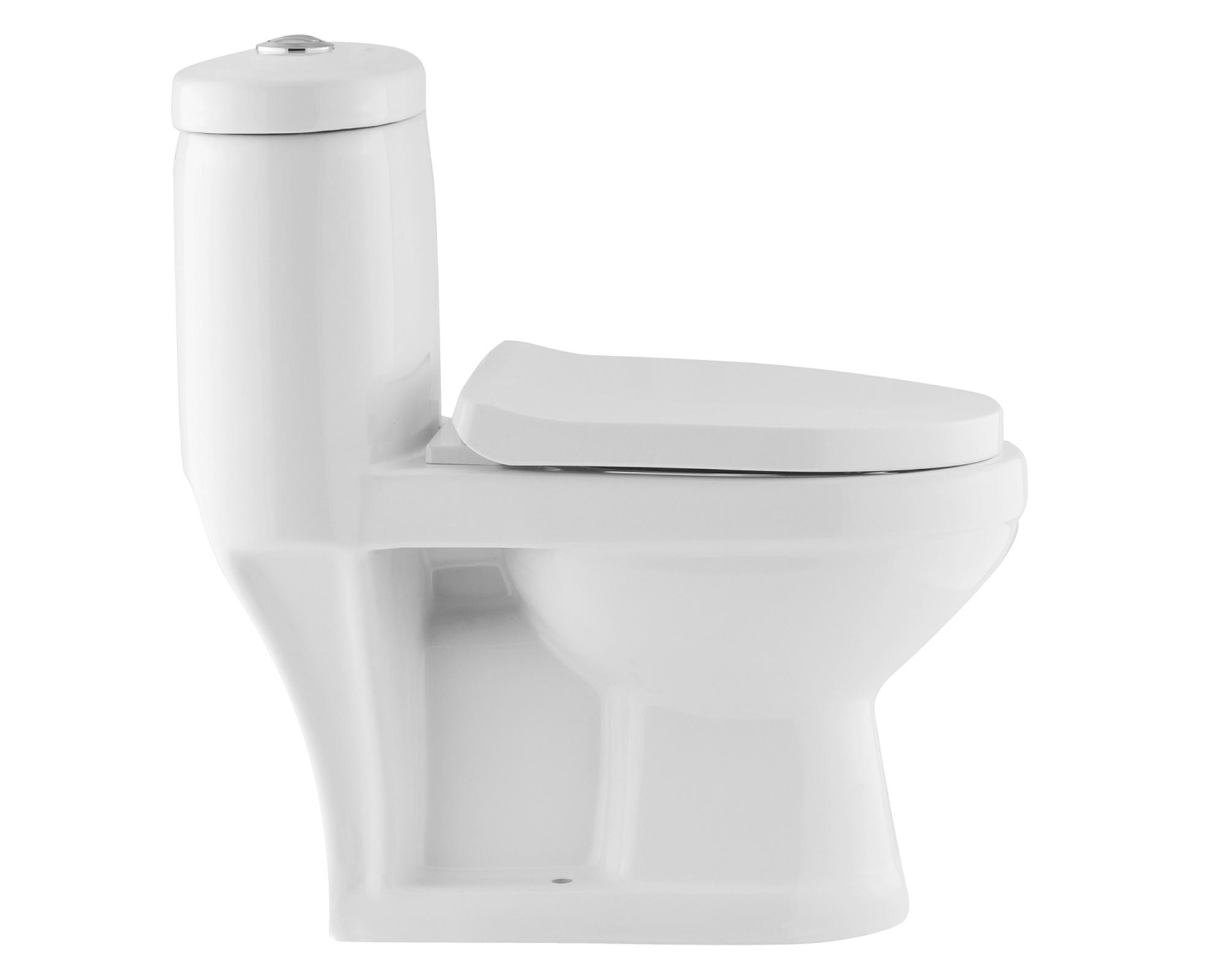 WC one piece piso 15 cm botón dual asiento cierre suave SD-301 blanco-1