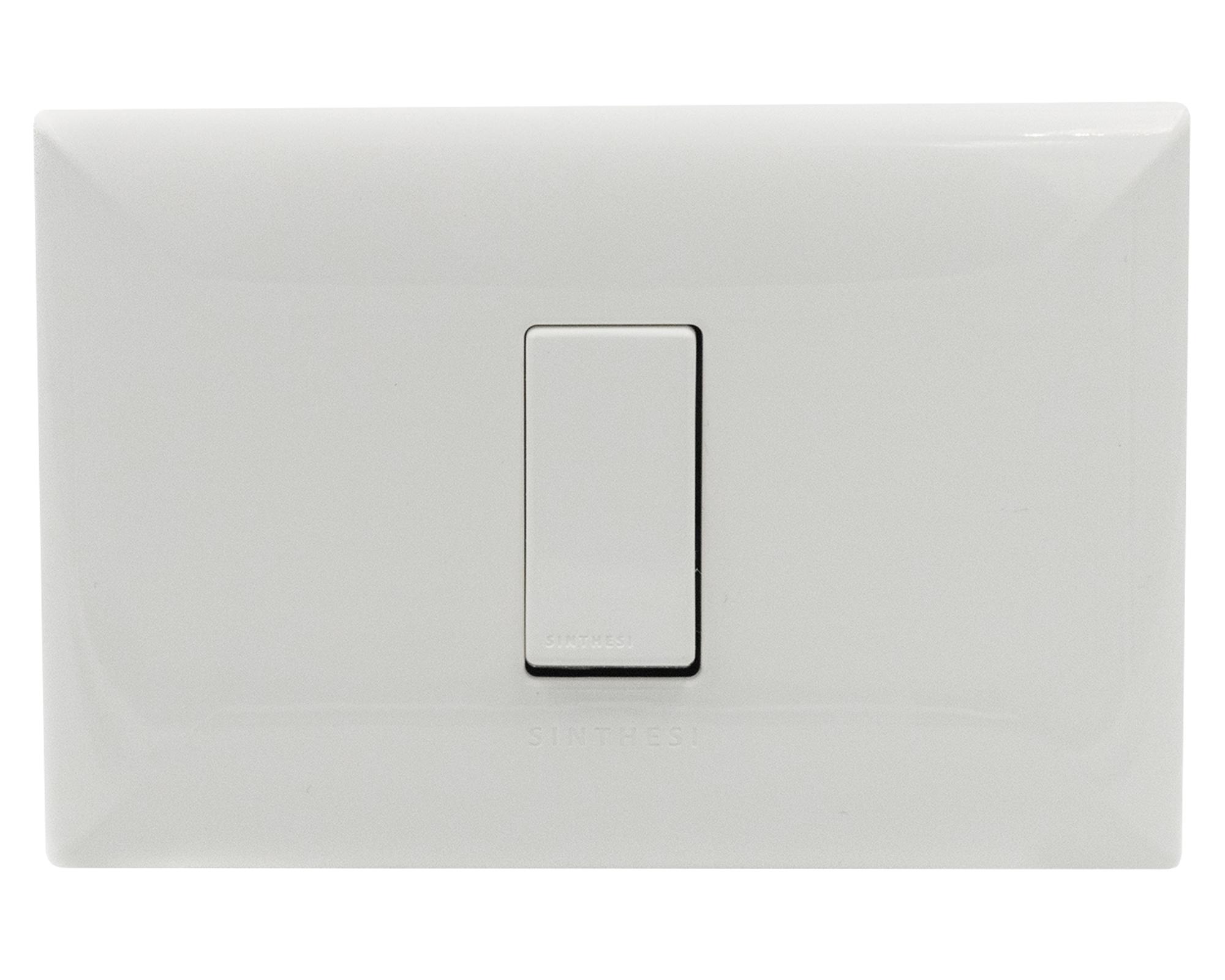 Interruptor simple 9/12 placa armada Línea S17 blanco-0