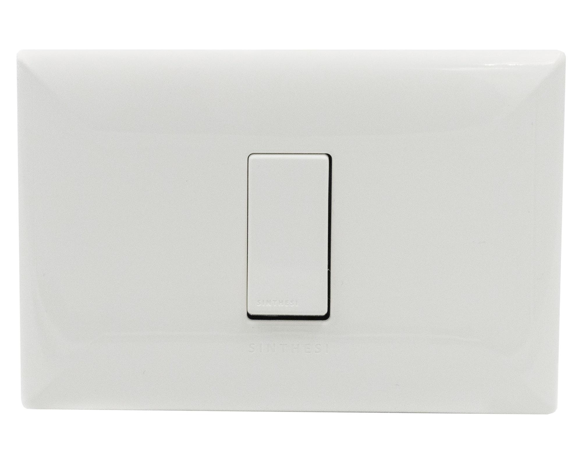 Pulsador simple placa armada Línea S17 blanco-0