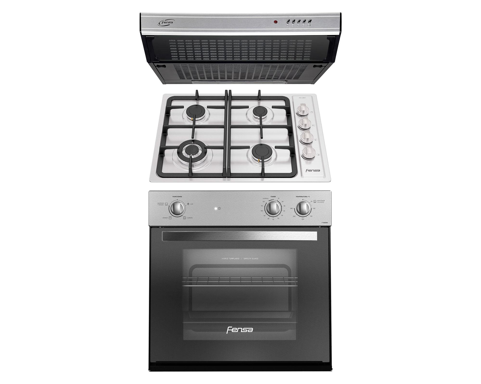 Kit empotrable horno F 1060RA + encimera 4.3HF + campana U6160-0