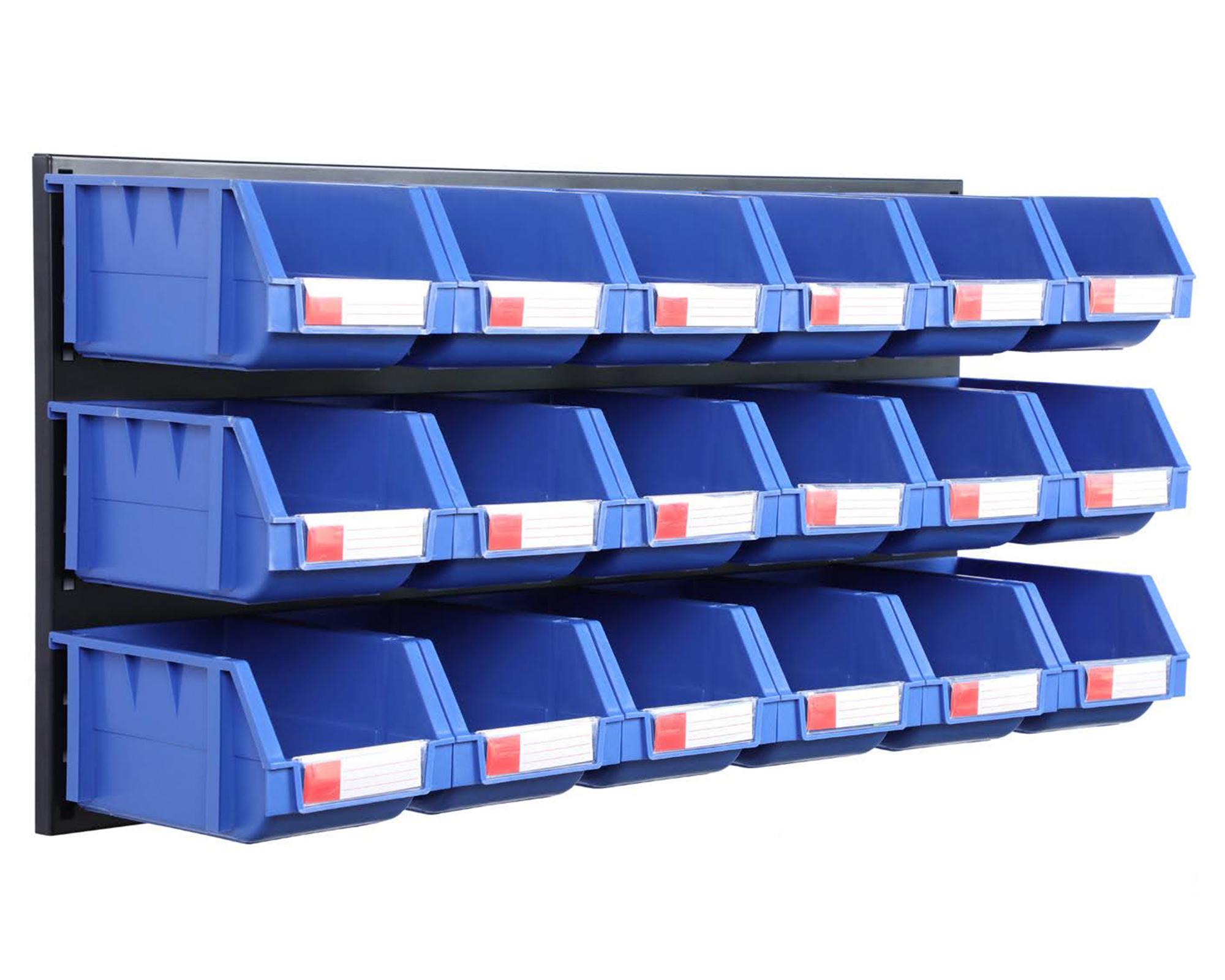 Organizador de pared 18 cajas azules-1