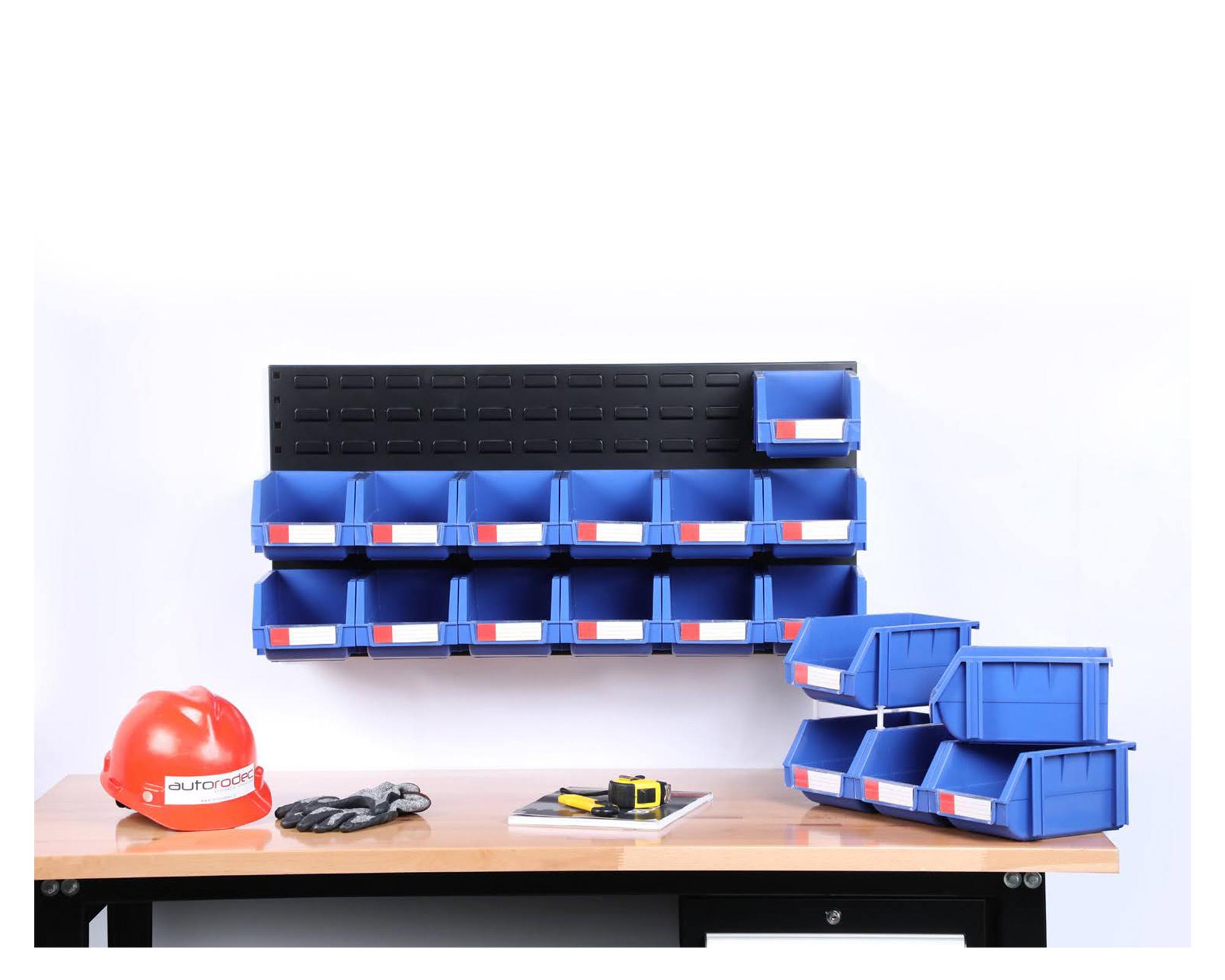 Organizador de pared 18 cajas azules-4