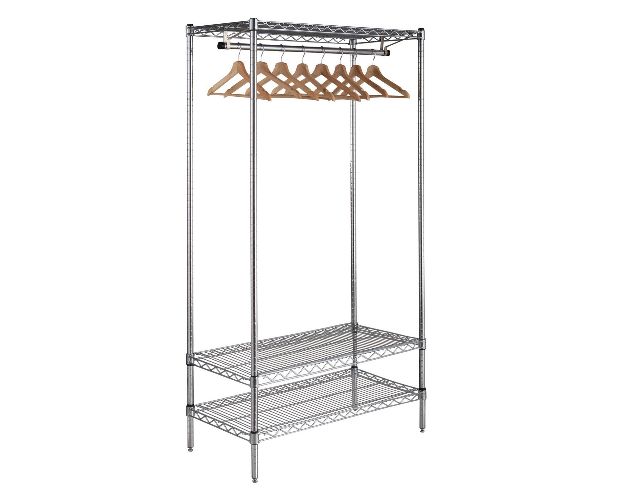 Estante perchero acero cromado 3 repisas OLYC183663-3-3