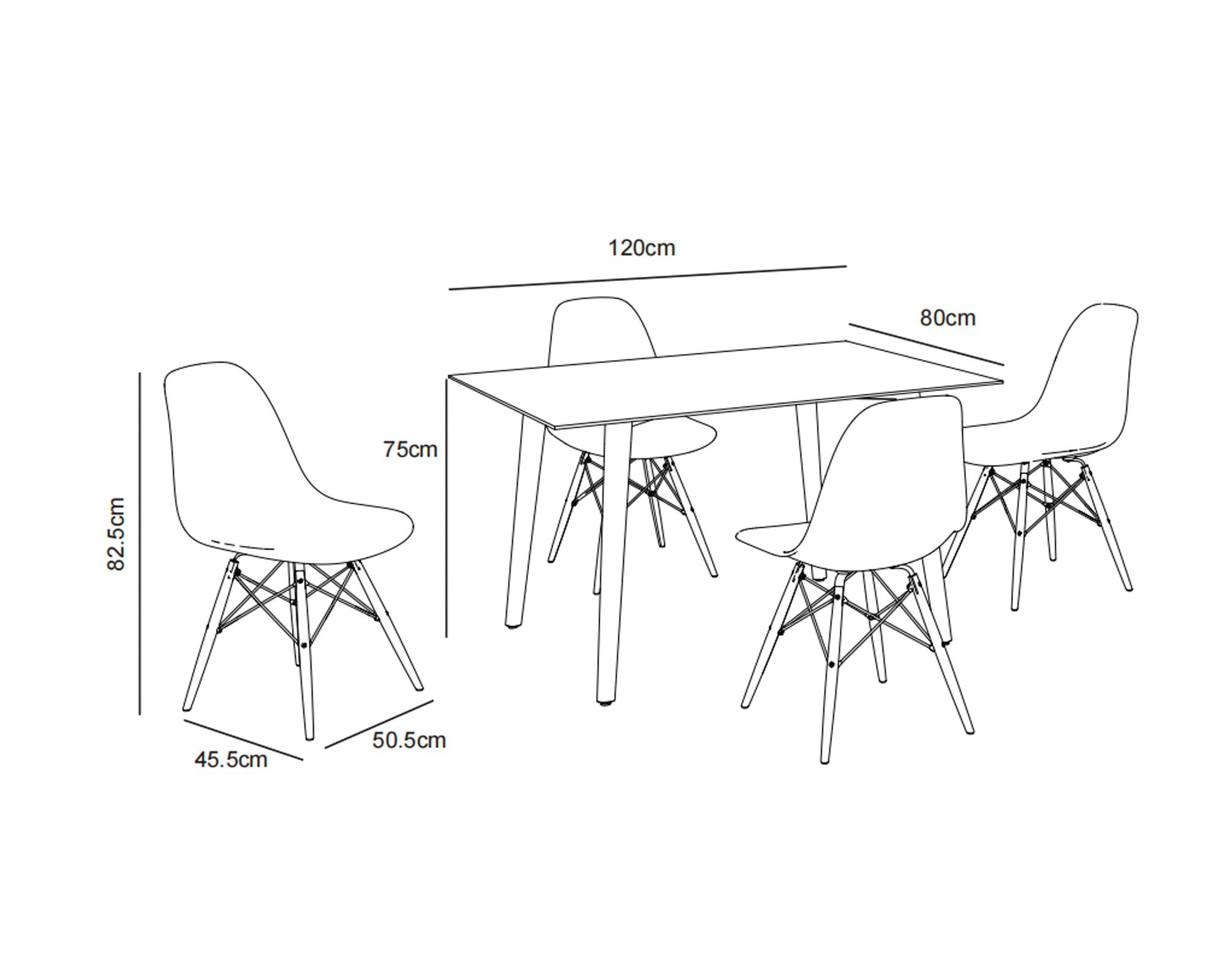 Comedor 4 sillas Dini-1