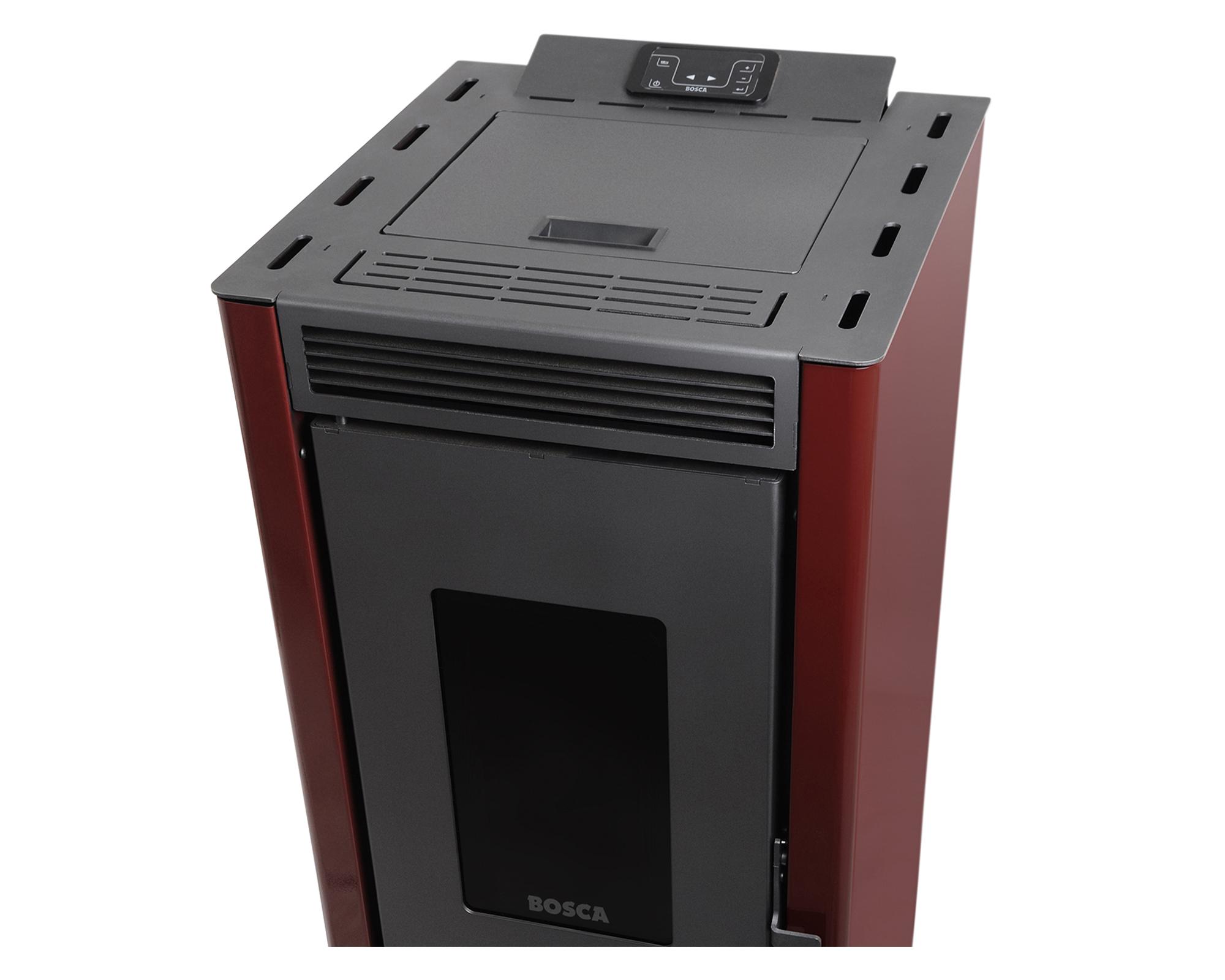 Estufa a pellet Black visión burdeo 9.1 kW-2