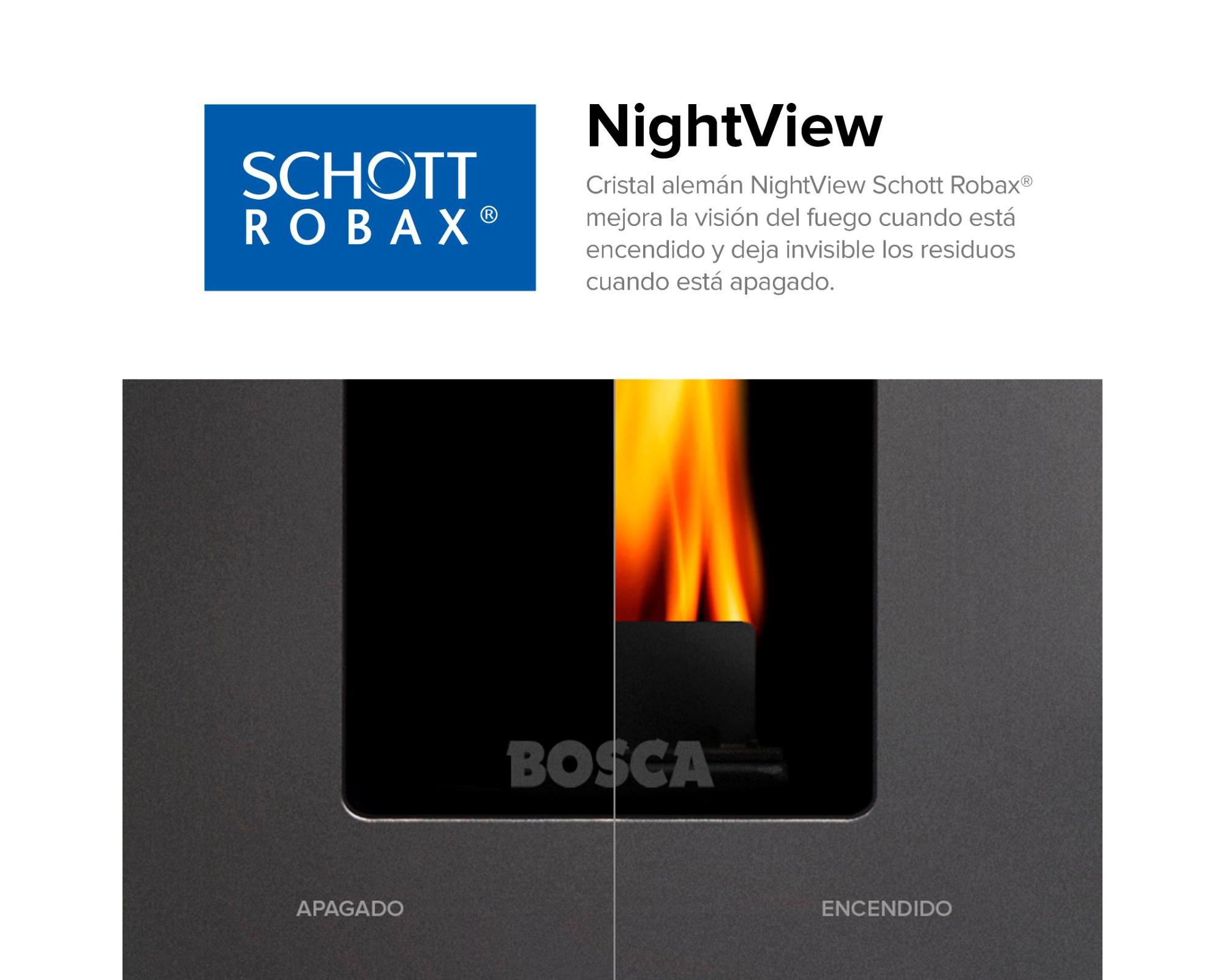 Estufa a pellet Black visión burdeo 9.1 kW-3