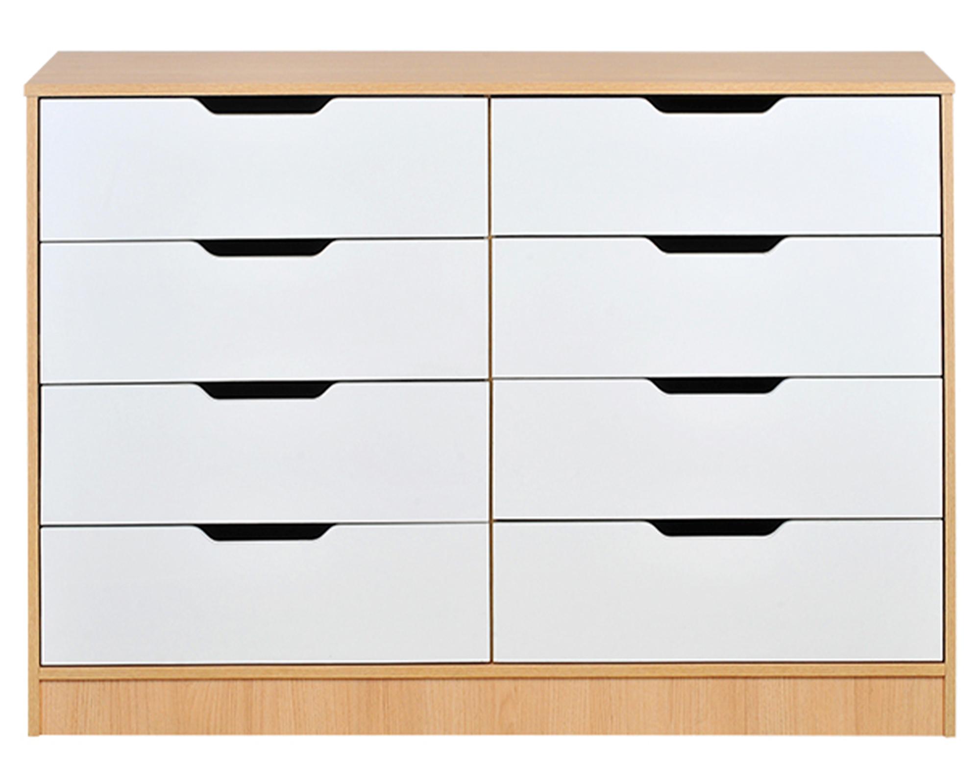 Cómoda Misuri CZ blanco/carvalo 8 cajones-0