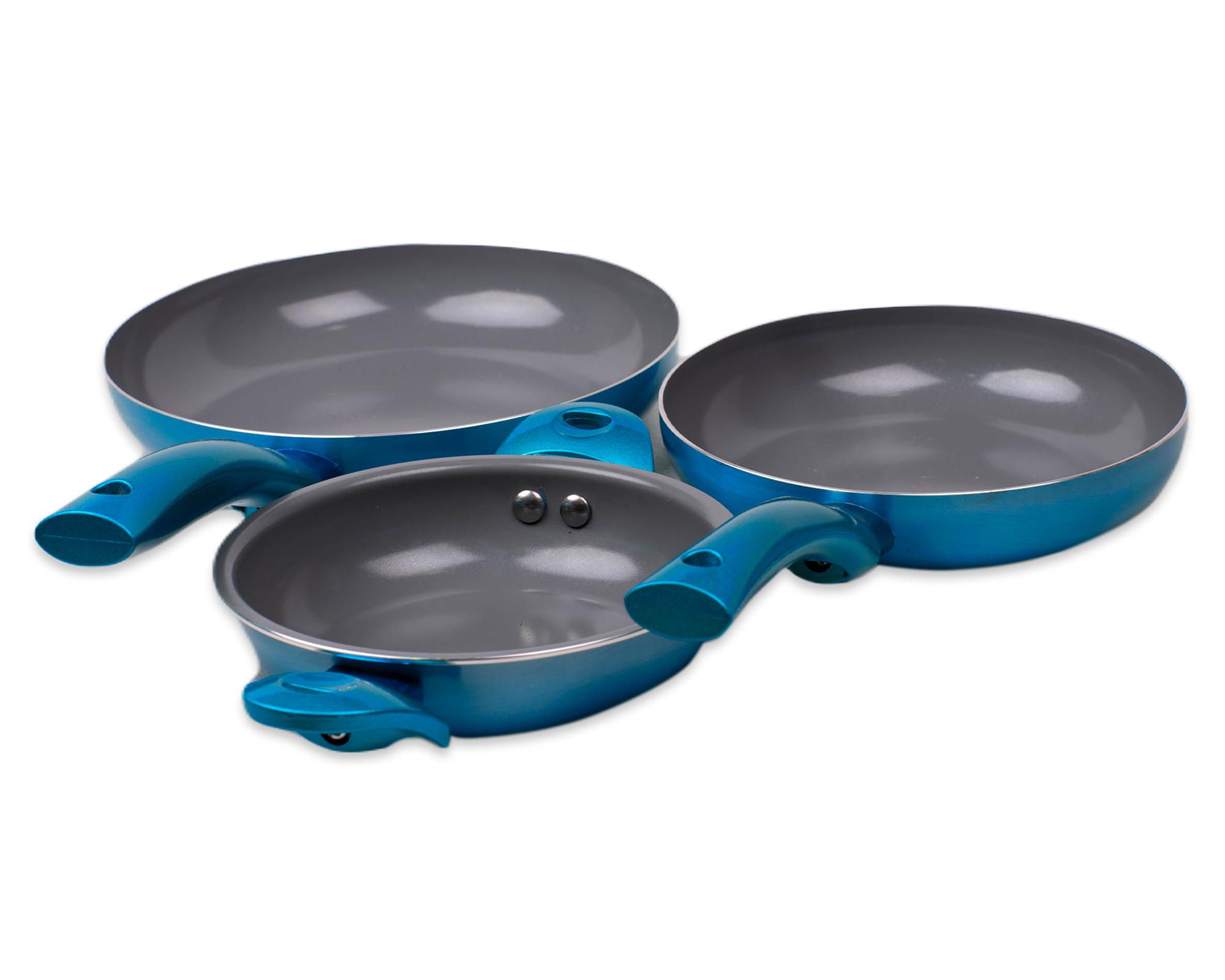 Tripack sartenes 20 cm, 24 cm, 16 cm azul-1