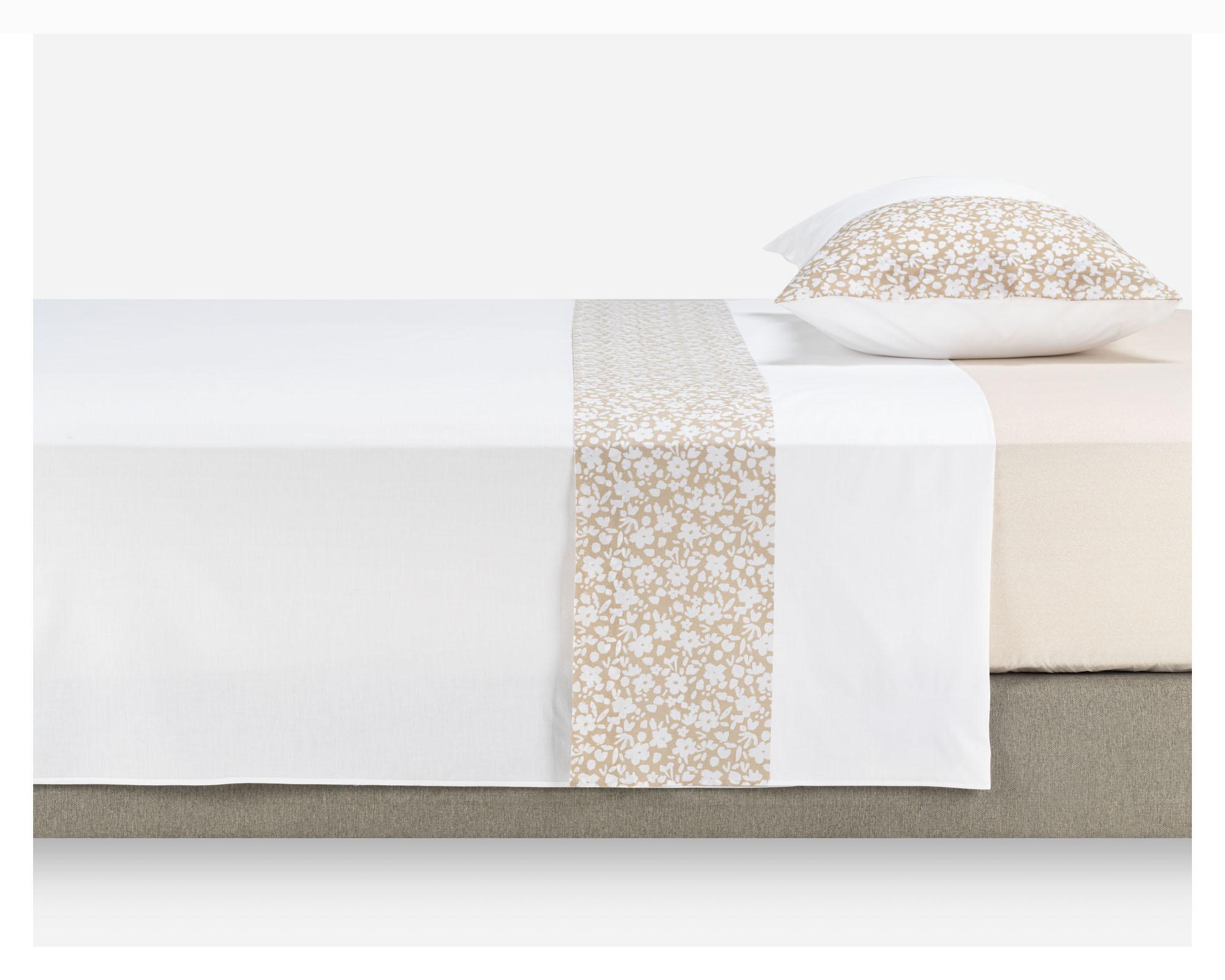 Juego de sábanas 1.5 plazas 180H Guarda beige-1