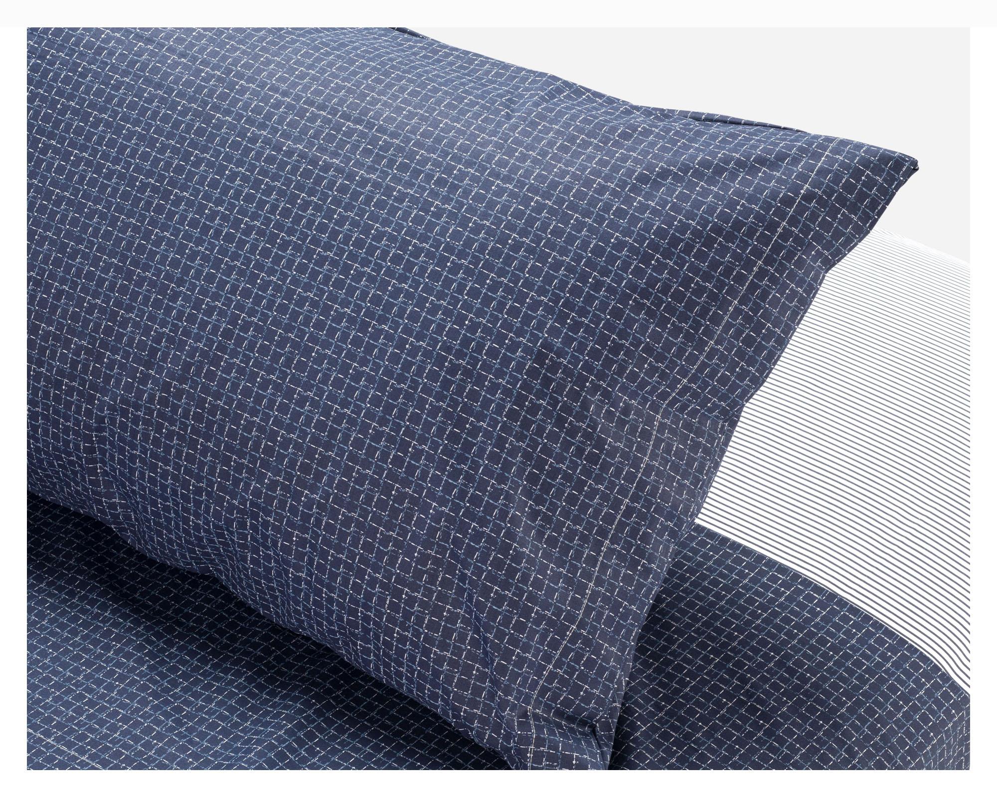 Juego de sábanas 2 plazas 180H Miniprint azul-2